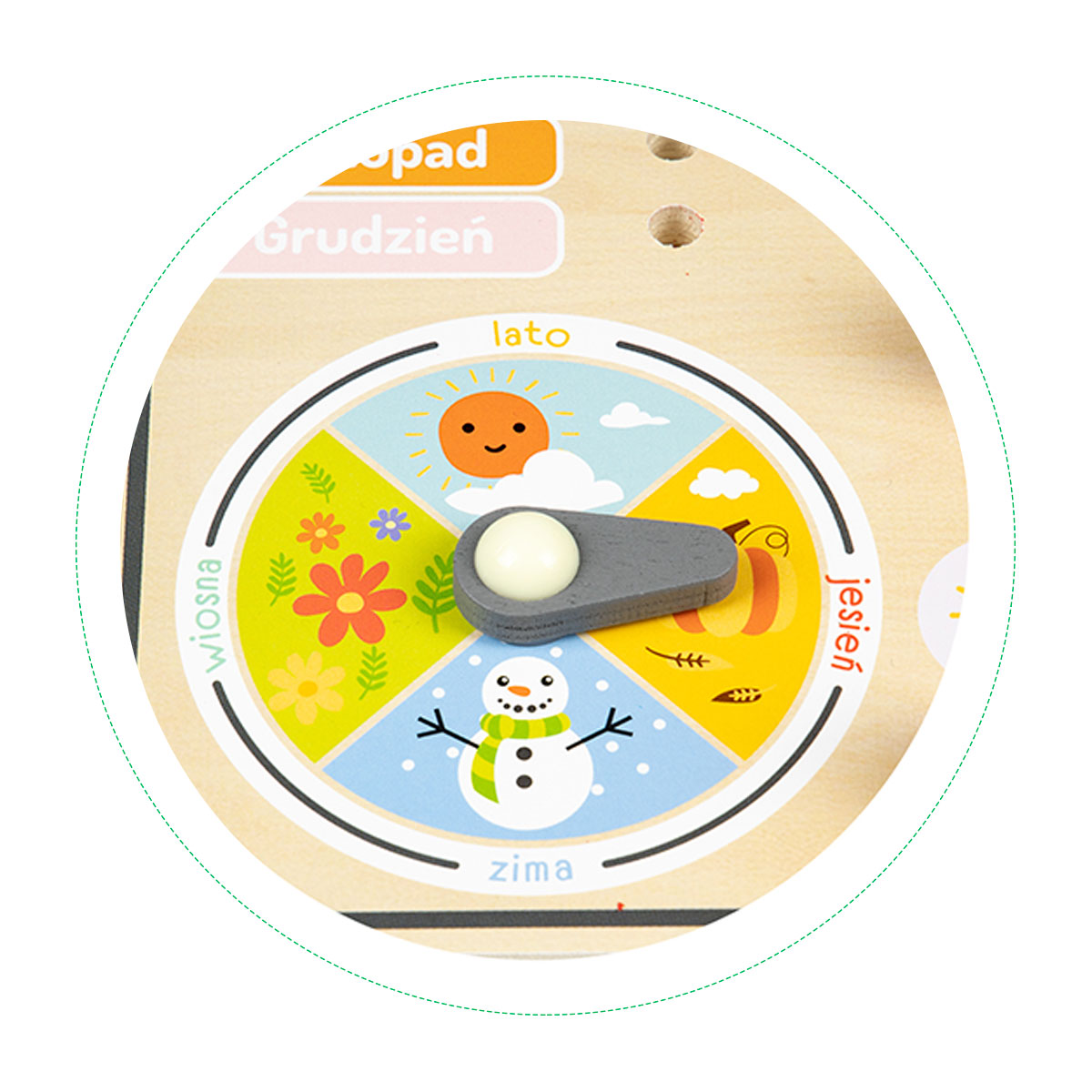 Medinis edukacinis laikrodis-kalendorius ecotoys