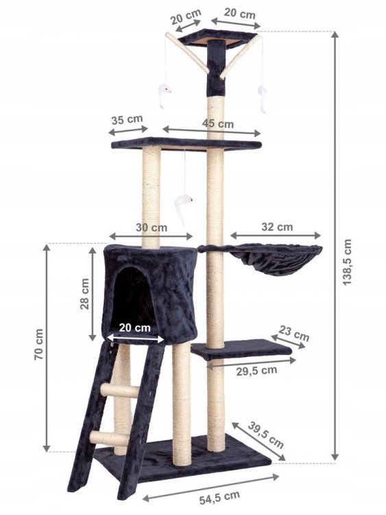 Cat scratching post 138cm xl