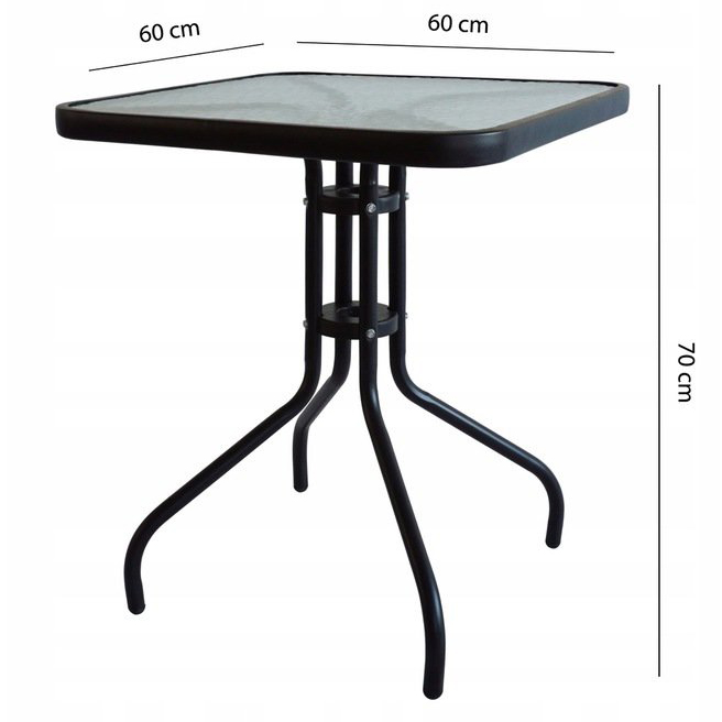 Stiklinis lauko stalas 60 cm multigarden