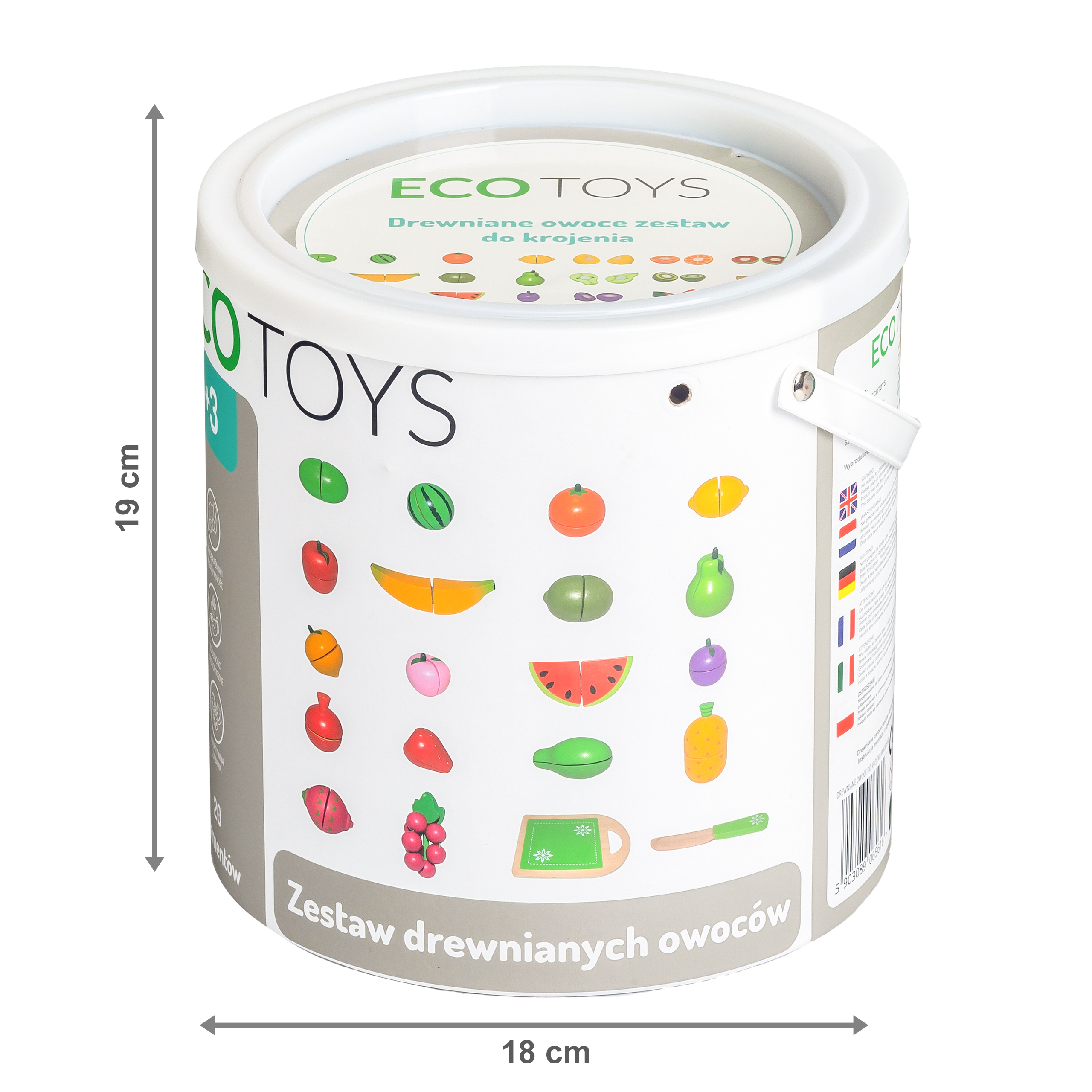 Mediniai vaisiai 20 vienetų „Ecotoys“