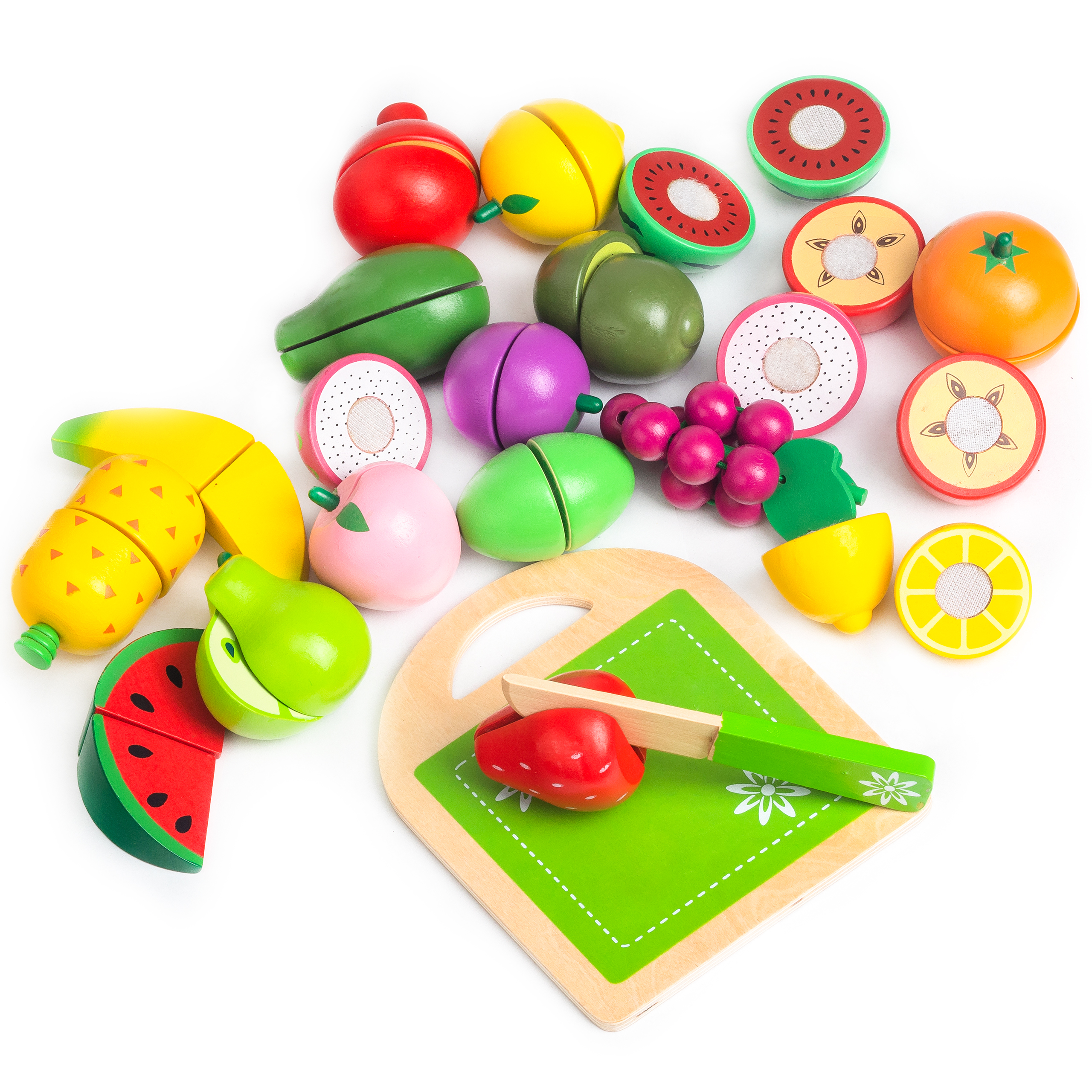 Mediniai vaisiai 20 vienetų „Ecotoys“