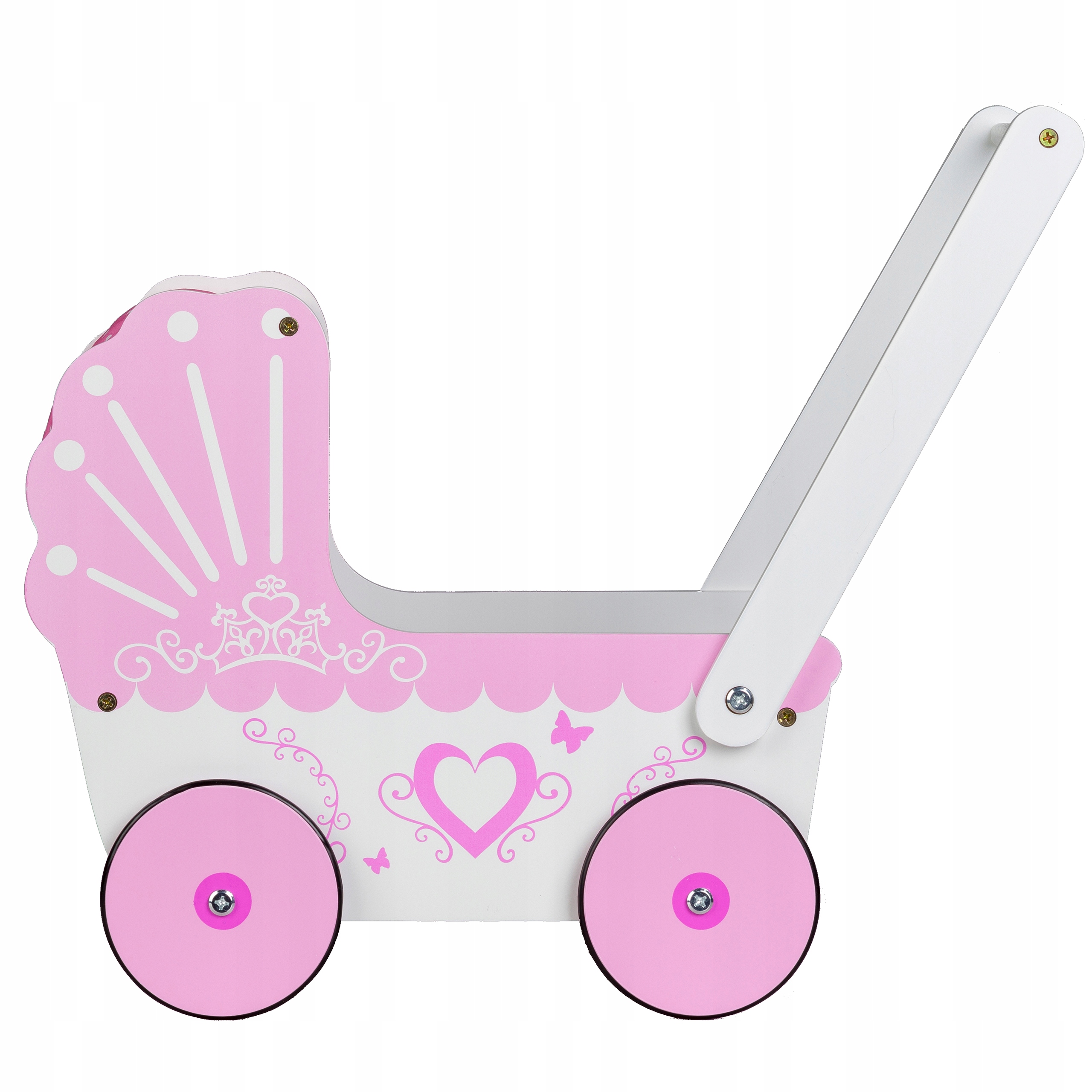 Medinis lėlių vežimėlis „Ecotoys“