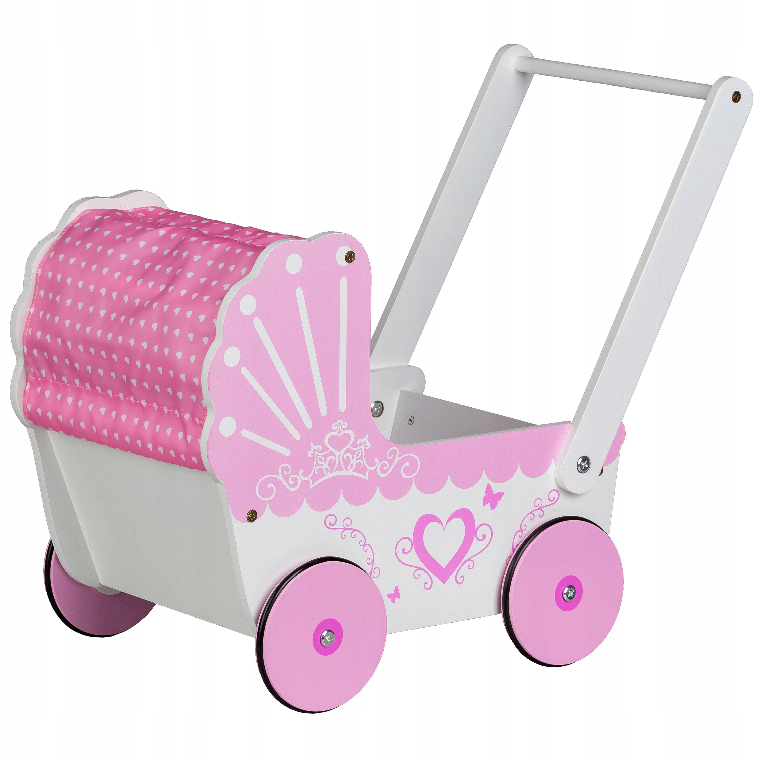 Medinis lėlių vežimėlis „Ecotoys“