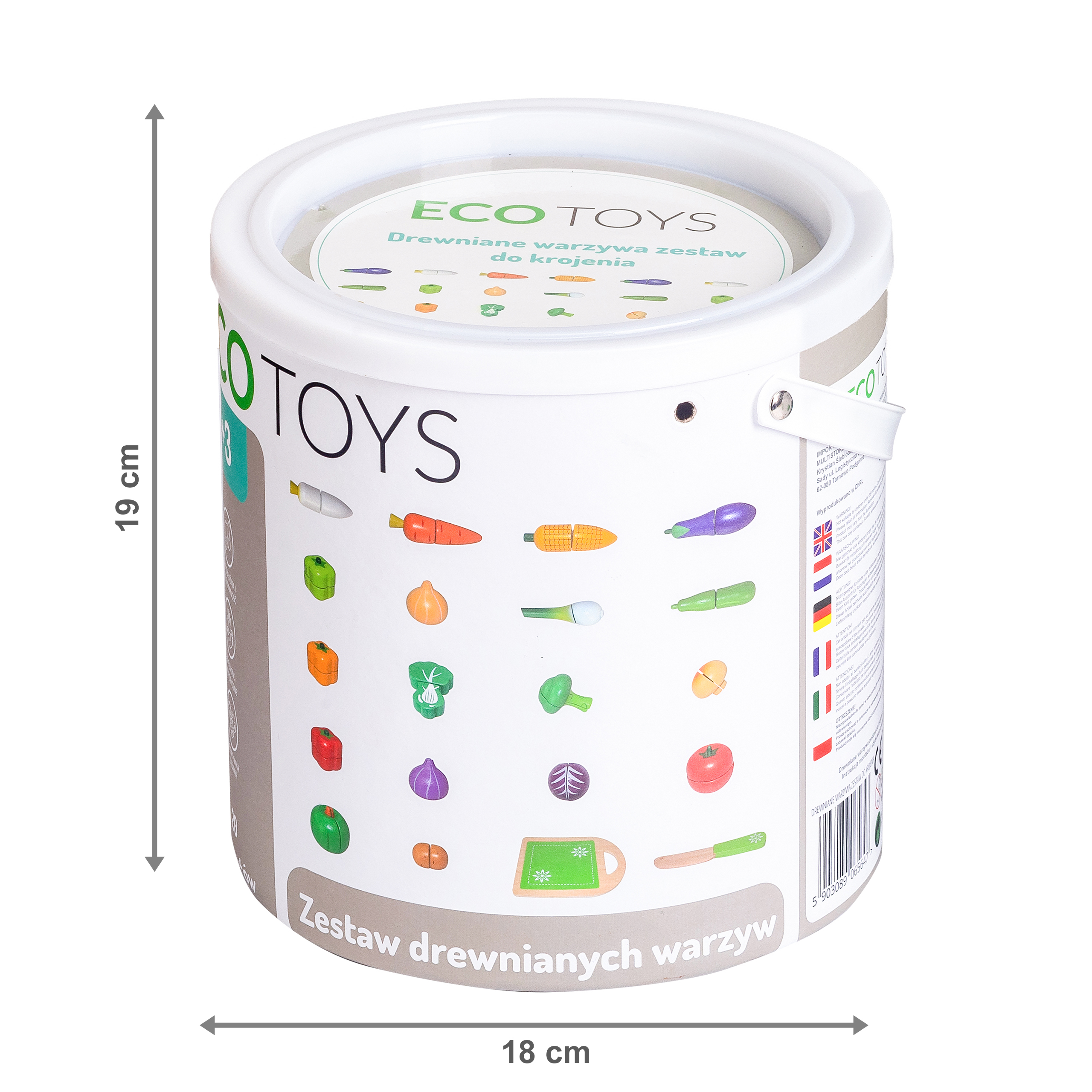 Medinės daržovės 20 vienetų „Ecotoys“