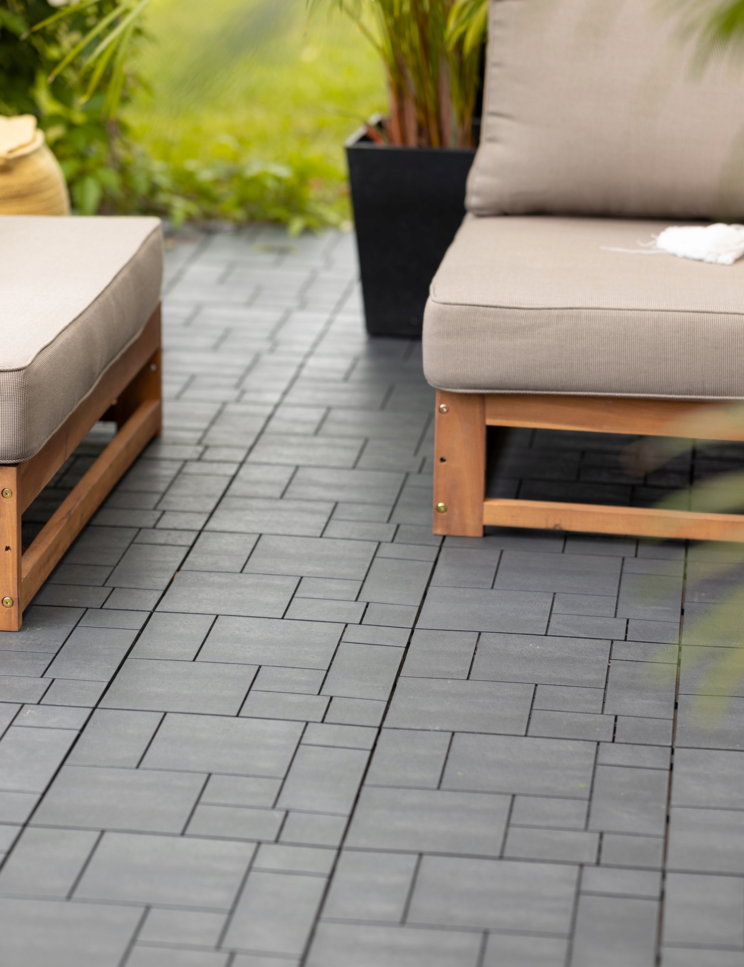 Deck Tile terasinės plytelės Stone Mosaic Steel Gray