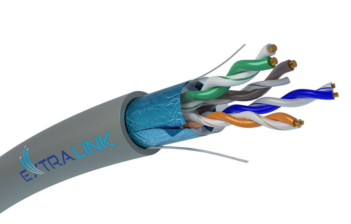 Tinklo laidas tinklo laidas extralink, f/utp, 305 m, native, native