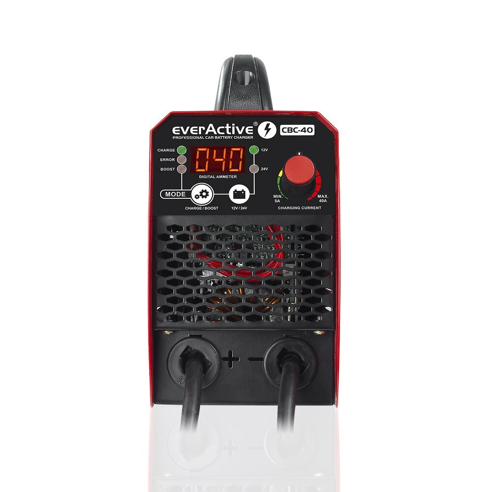 EverActive CBC-40 automatinis inverterinis 12/24V akumuliatorių kroviklis su 300A