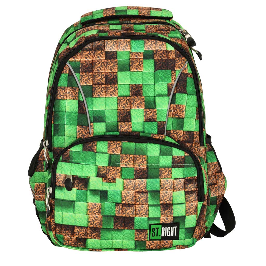Stright pixel cubes mokyklinė kuprinė
