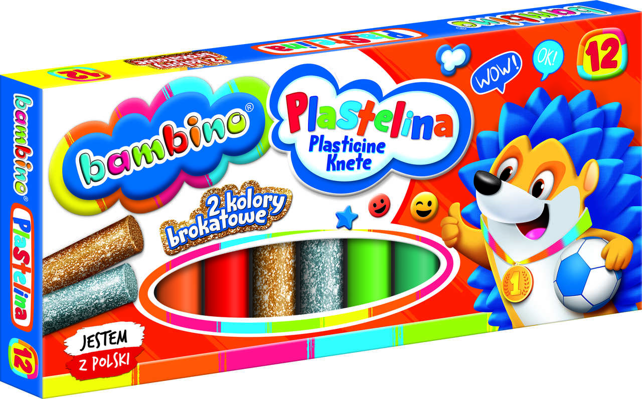 Bambino klasikinis plastilinas 12 spalvų