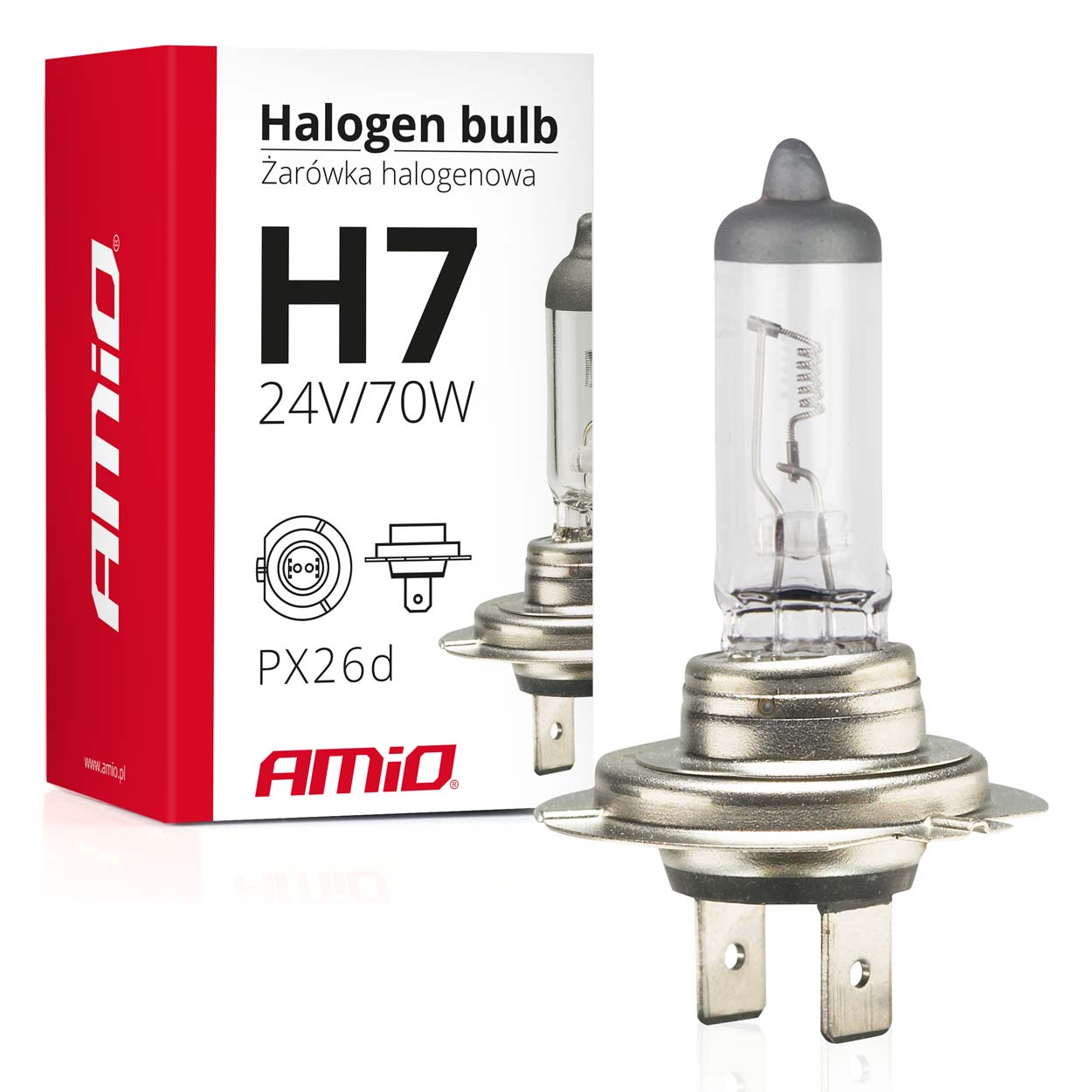 Automobilinė lemputė Amio H7 24V 70W