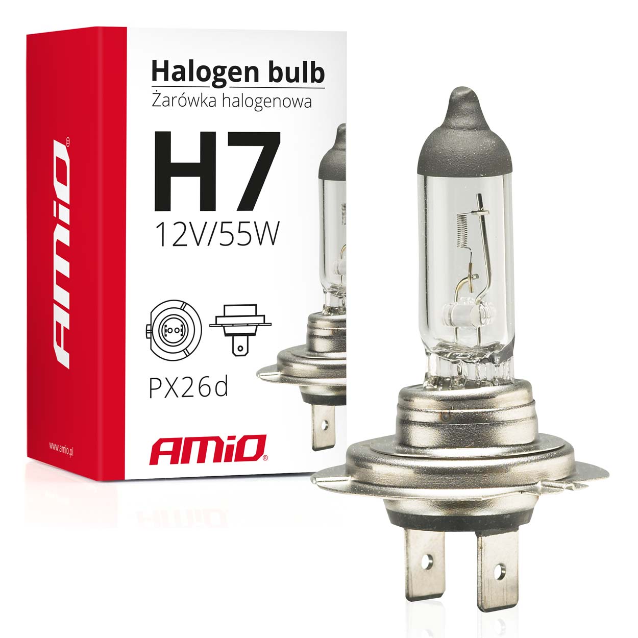 Automobilinė lemputė Amio H7 12V 55W