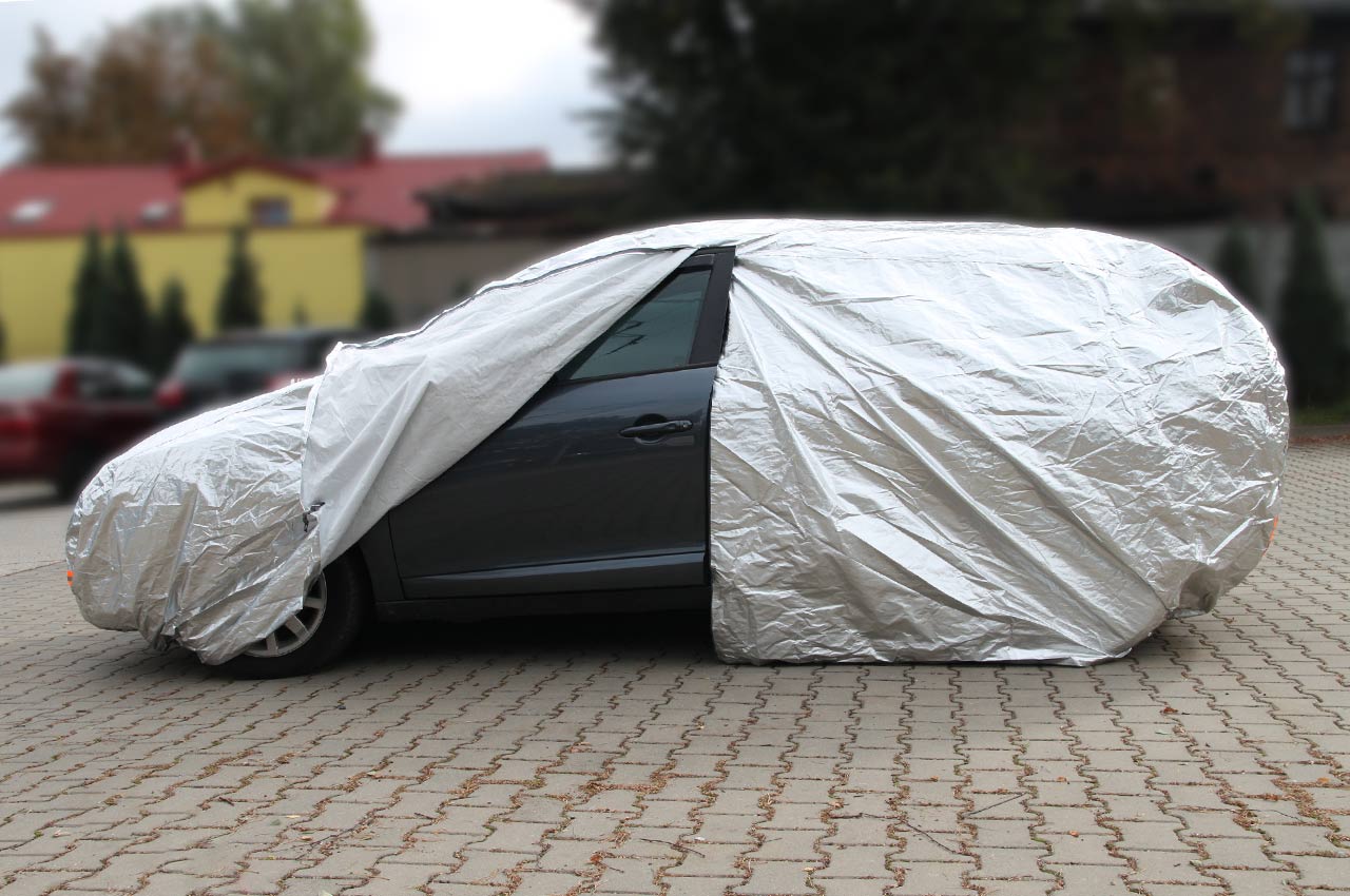 Automobilio uždangalas amio, sidabro spalvos, xl dydis