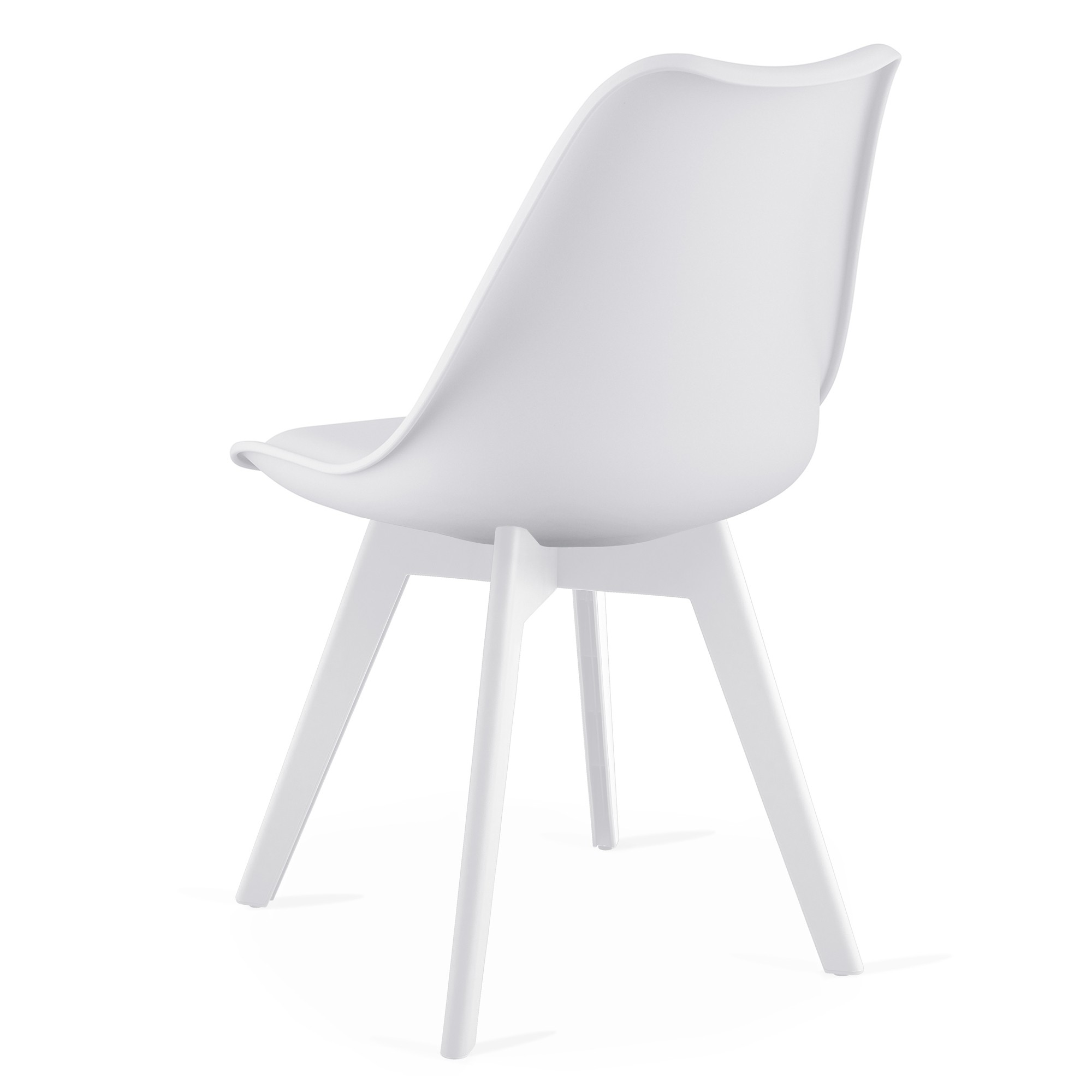 Vidaus kėdė MARK su ekologiškos odos pagalvėle, balta, 82 cm 3