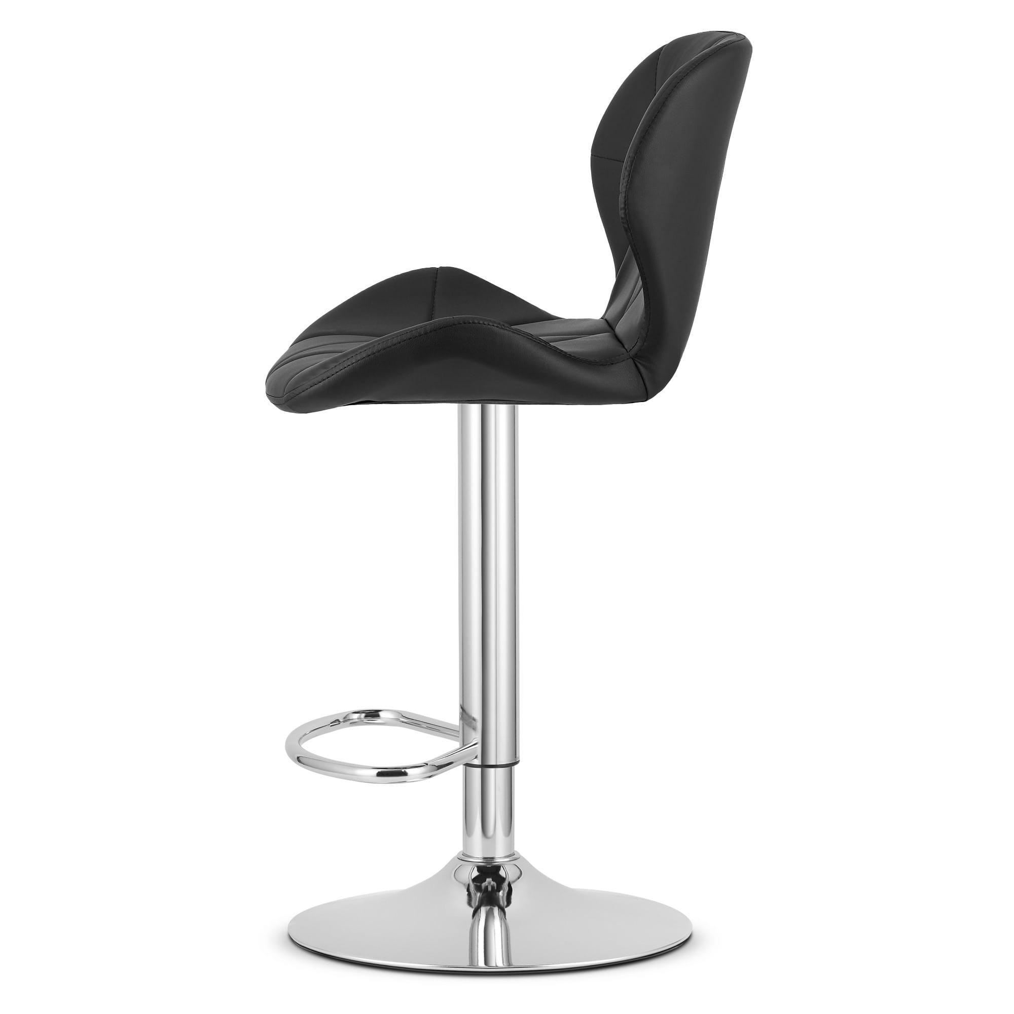 Baro kėdė reguliuojamo aukščio, sukama, juoda, 90–111 cm, 2 vnt. 3