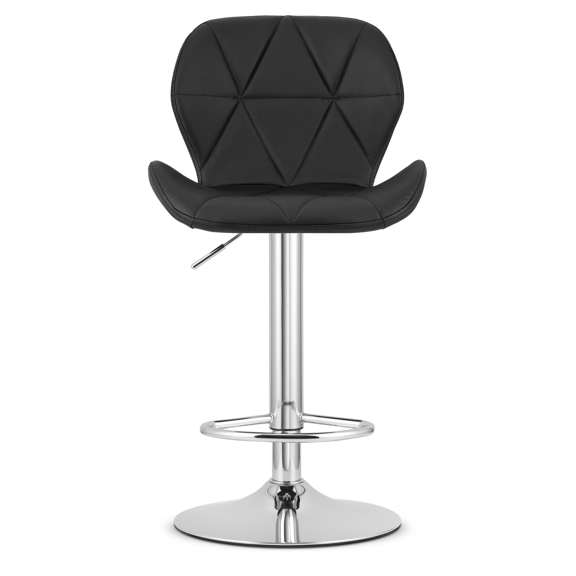 Baro kėdė reguliuojamo aukščio, sukama, juoda, 90–111 cm, 2 vnt. 2