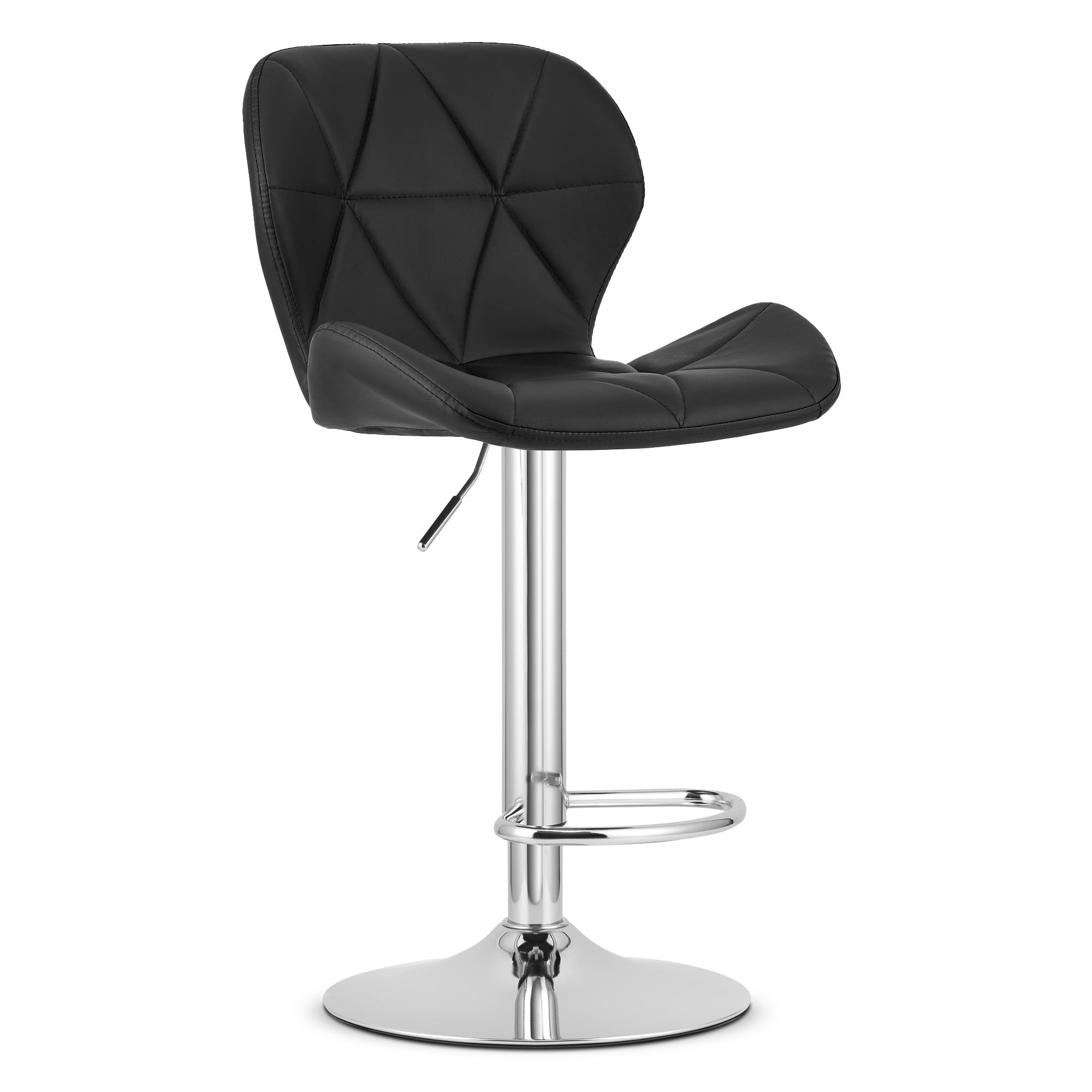 Baro kėdė reguliuojamo aukščio, sukama, juoda, 90–111 cm, 2 vnt.