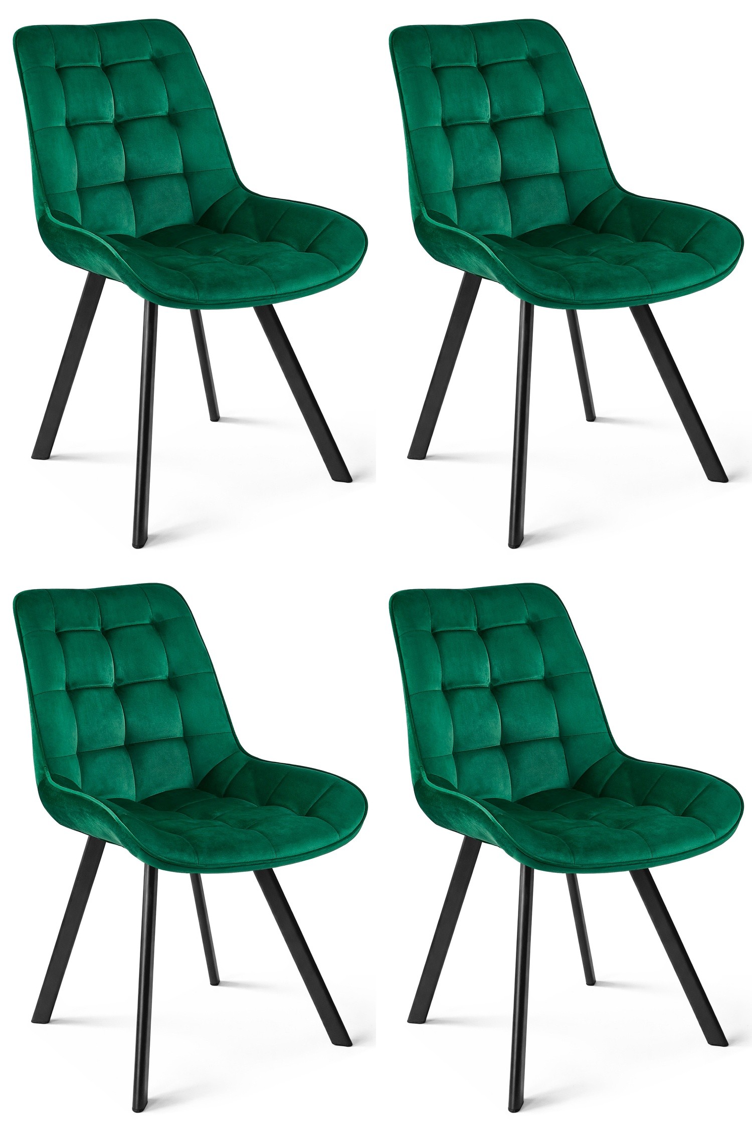 Krēsls 360, zaļš velūrs, melnas metāla