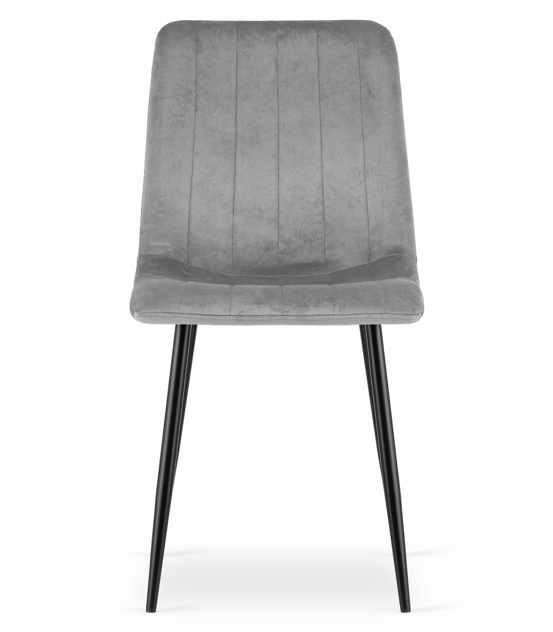 Kėdė LAVA su aksominio audinio sėdyne ir metalinėmis kojomis, šviesiai pilka, 90 × 43 × 51 cm 2