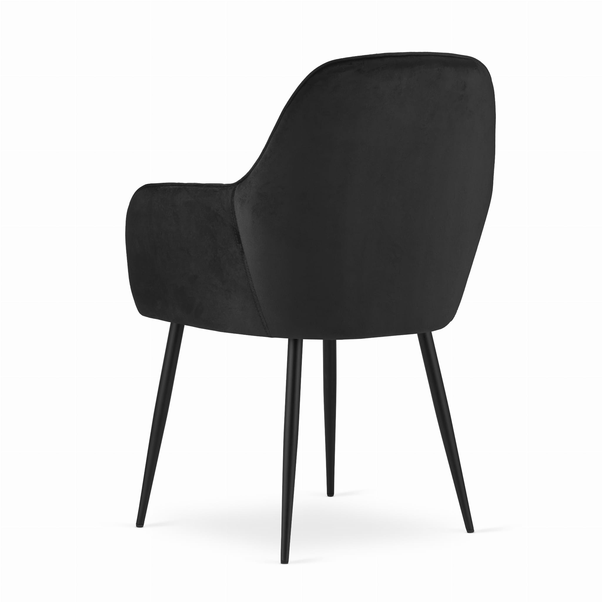 Kėdė LUGO su aksominio audinio sėdyne, juoda, 86,5 × 57,5 × 56,5 cm 3