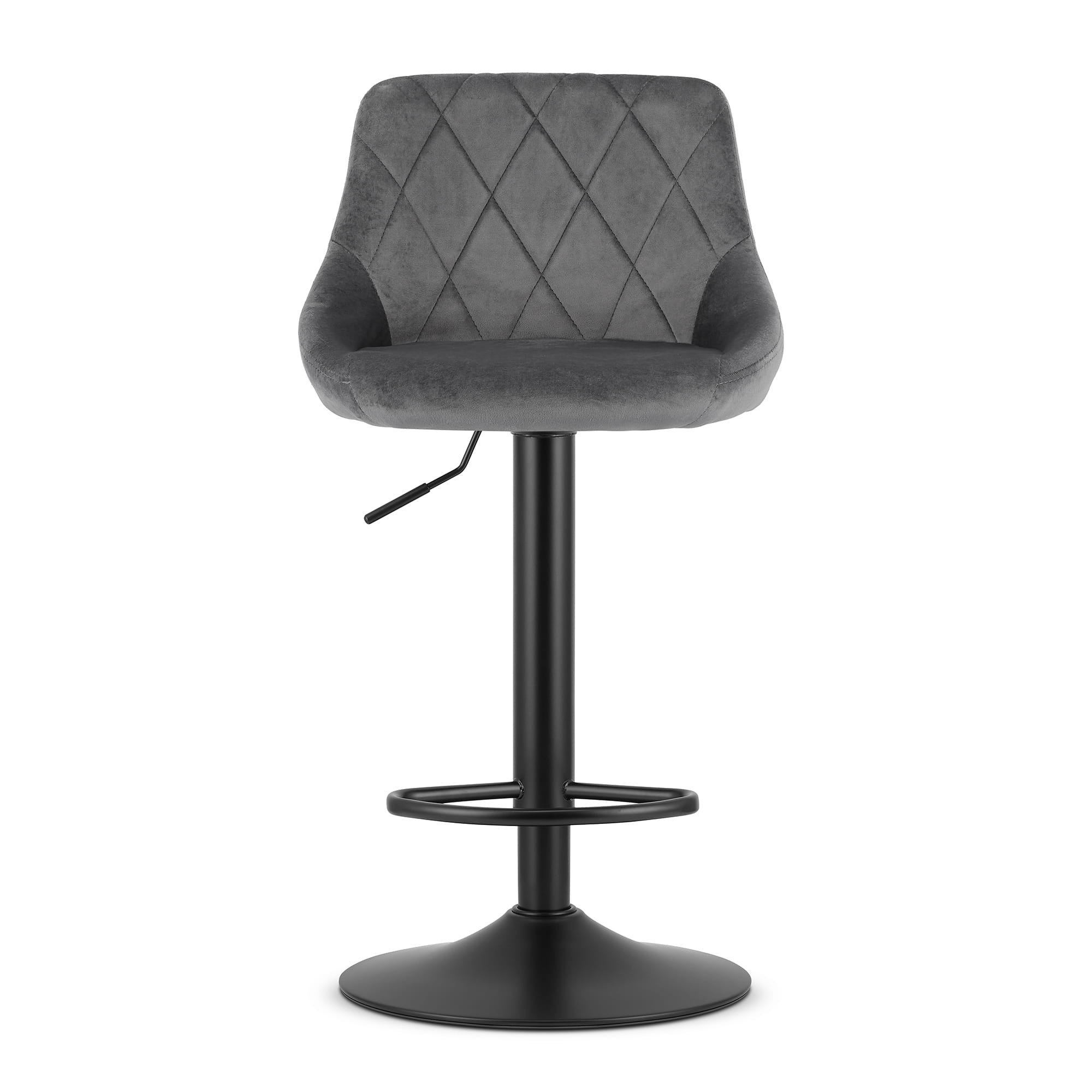 Baro kėdė KAST, reguliuojamo aukščio, besisukanti, pilka su juodu pagrindu, 45,5 × 49 × 85–105 cm 2