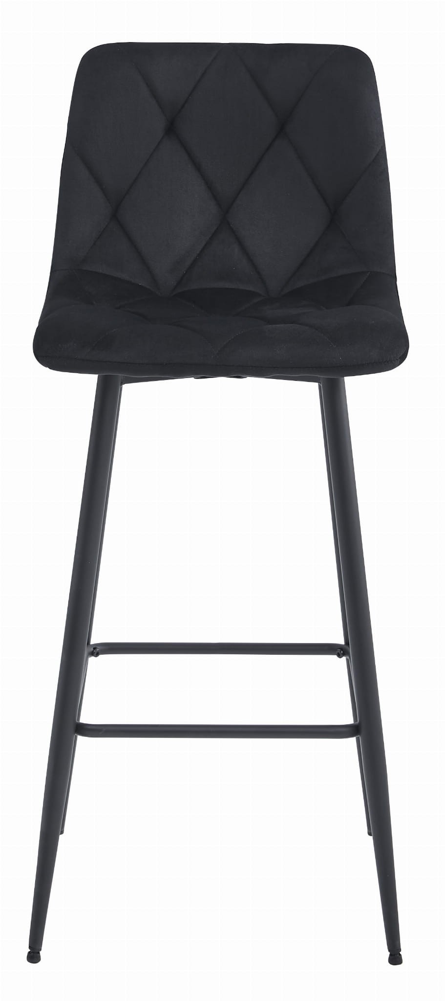 Baro kėdės, aksominės, juodos, 104 cm, 4 vnt. 2