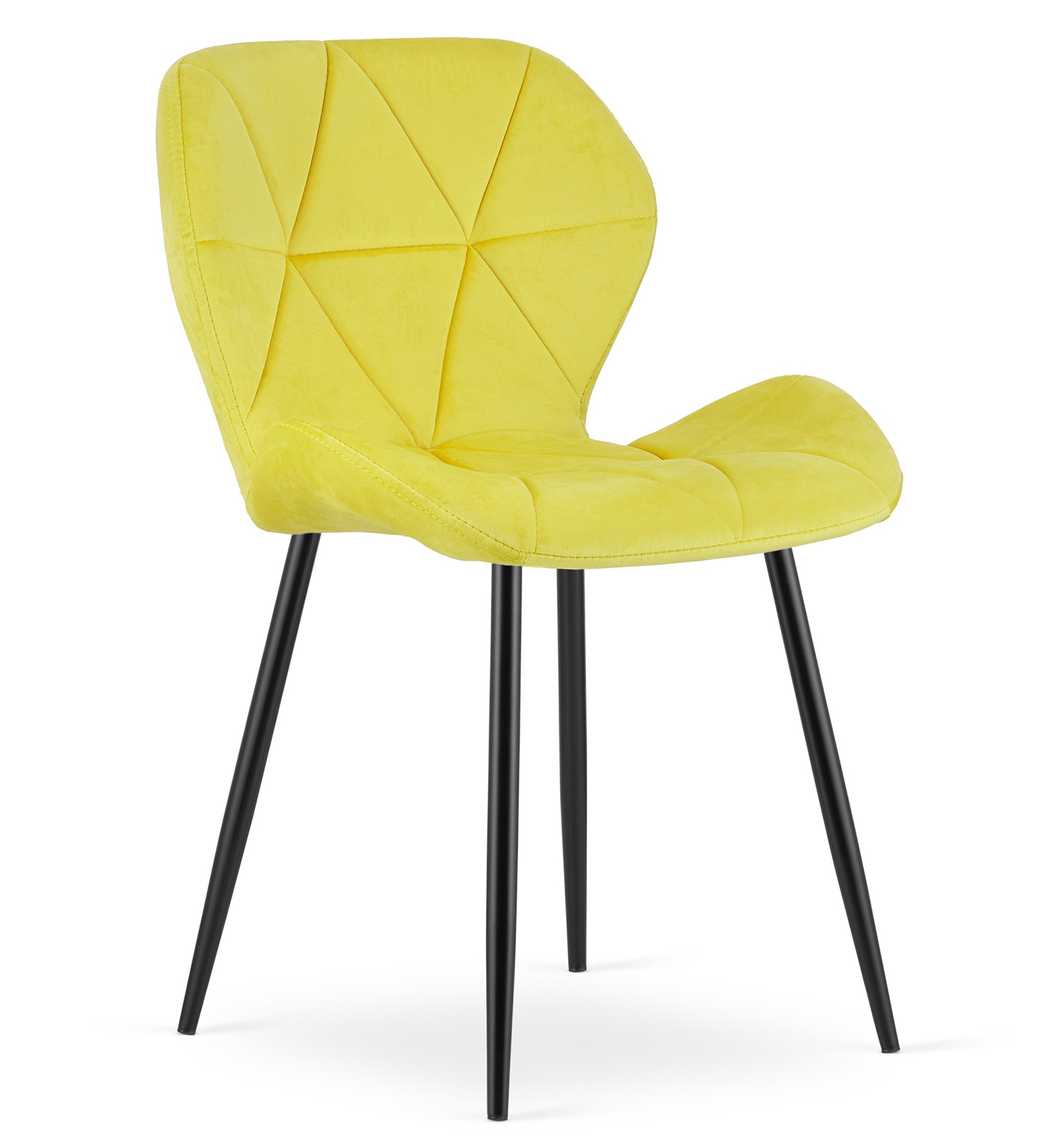 Vidaus kėdė Mango, geltona, 76,5 × 46 × 53 cm, 2 vnt.