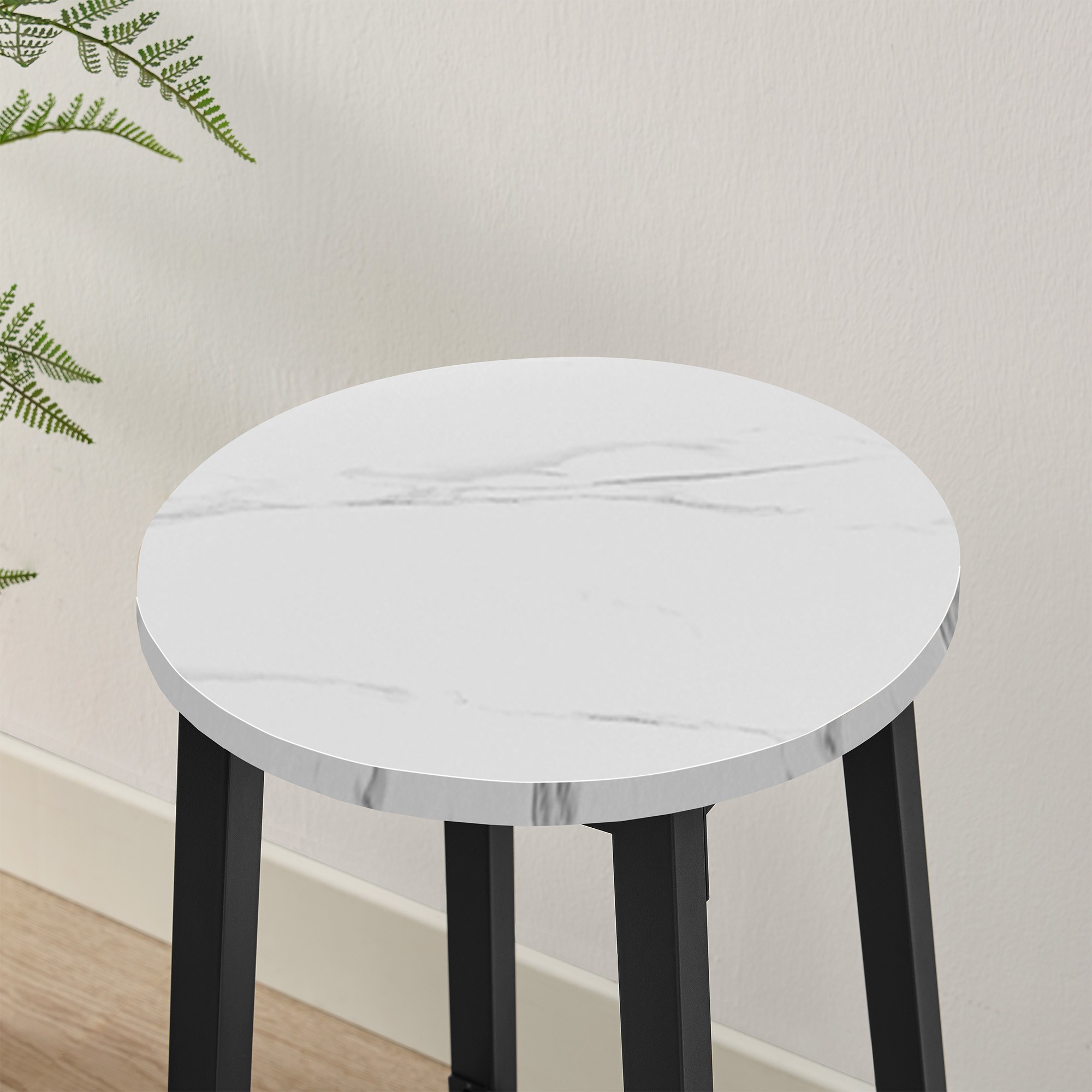 Bāra krēsls ar kāju balstu, marmora raksta un melns, 32 x 65 cm 2
