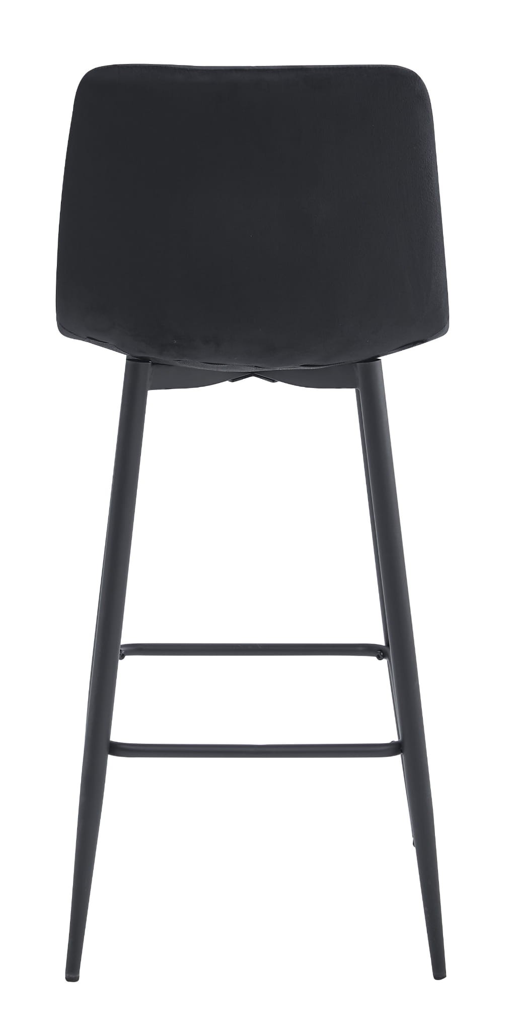 Baro kėdė su aksomine sėdyne, juoda, 104 cm 3