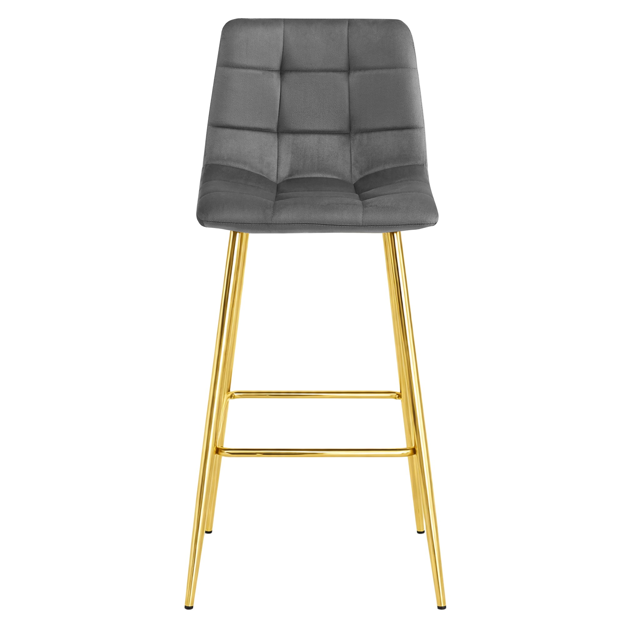 Bāra krēsls ARCETO ar velūra apšuvumu, tumši pelēks, 104 cm, 2 gab. 2