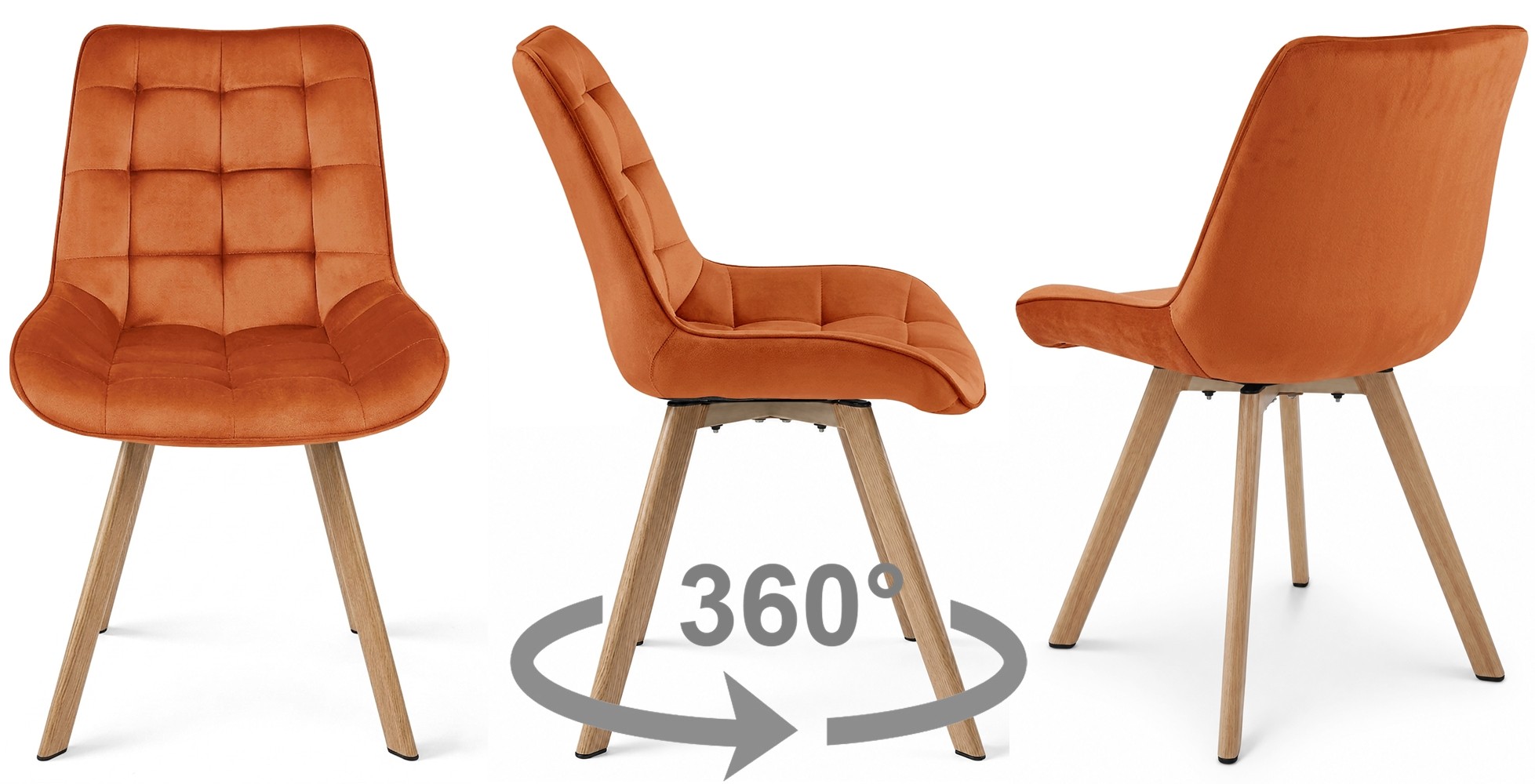 Biuro kėdė 360, sukama, vario spalvos, 86 × 53 × 59 cm, 3 vnt. 2