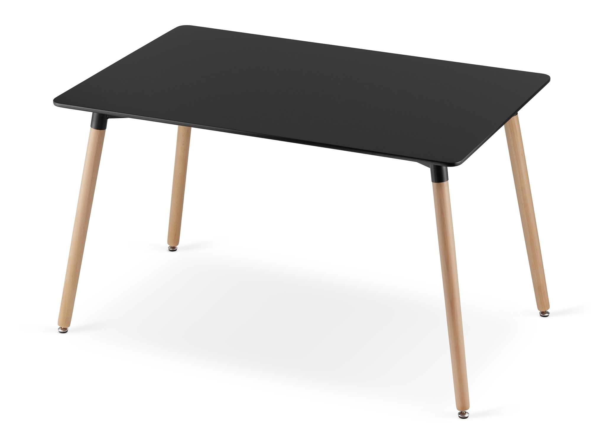 Baldų komplektas ADRIA su 4 kėdėmis, juodas, 120 × 80 × 75 cm