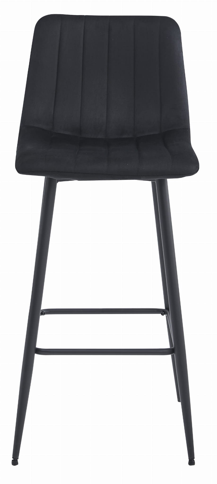 Baro kėdės aksominės, juodos, 104 cm, 3 vnt. 2