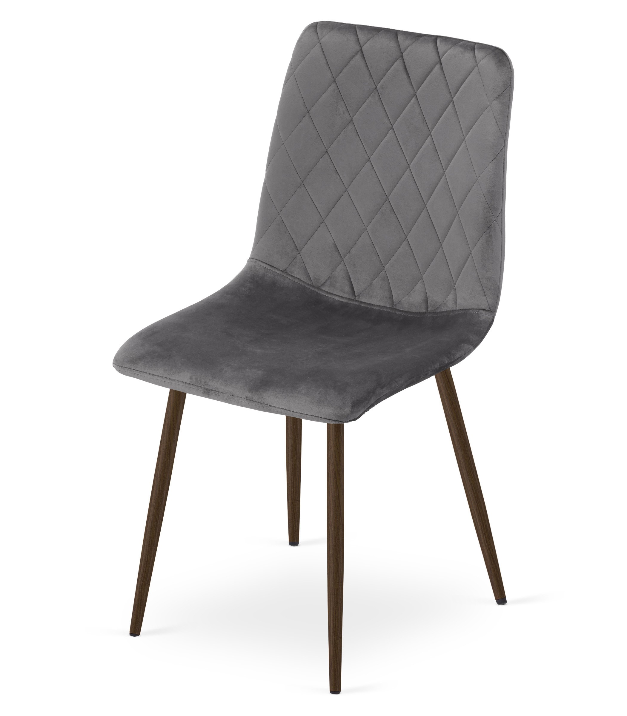 Kėdė su veliūriniu apmušalu, tamsiai pilka, 87,5 × 44,5 × 53 cm 3