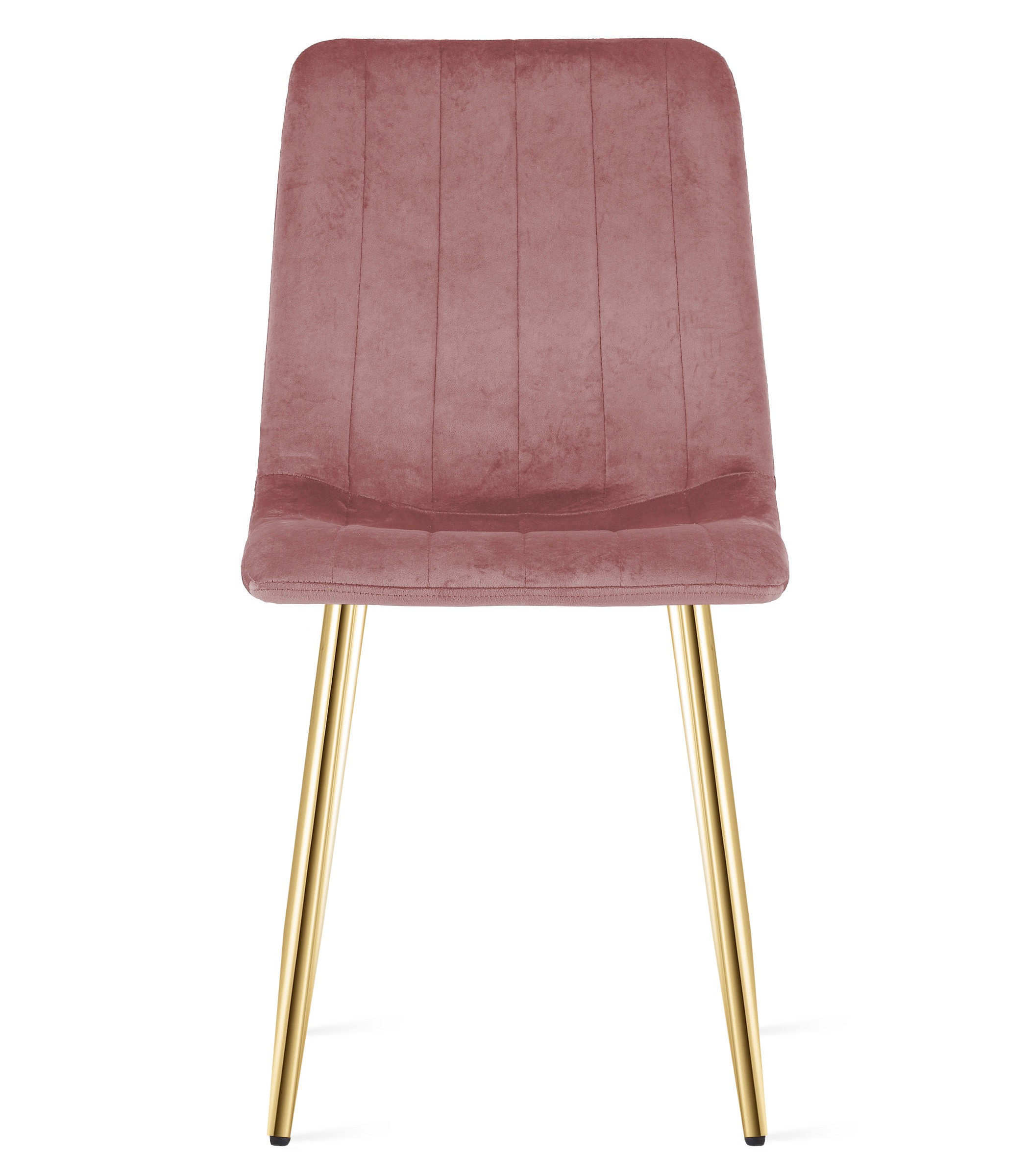 Kėdė su veliūriniu apmušalu ir metalinėmis kojomis, tamsiai rožinė, 86 cm, 2 vnt. 3