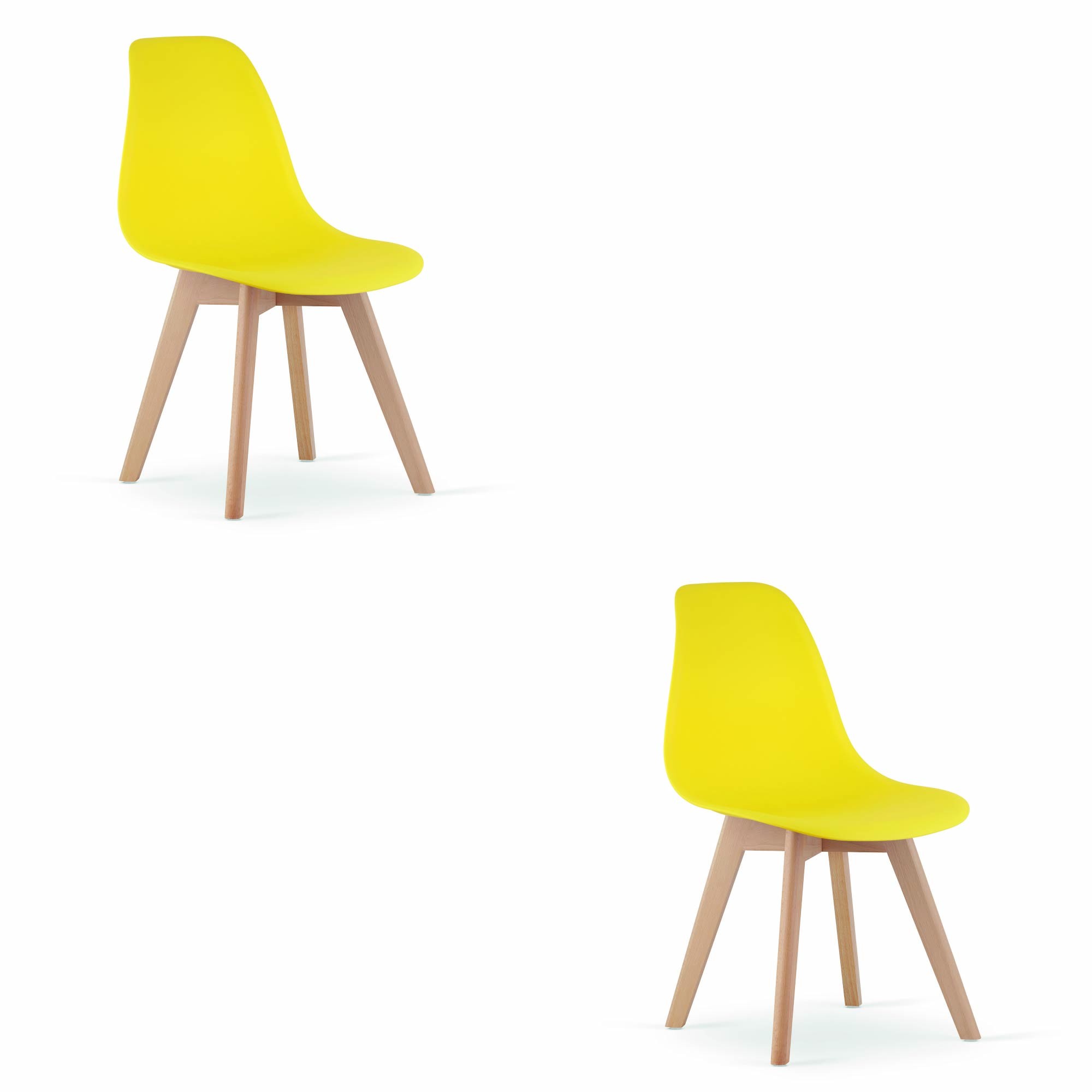 Vidaus kėdė KITO, geltona, 80 cm, 2 vnt.