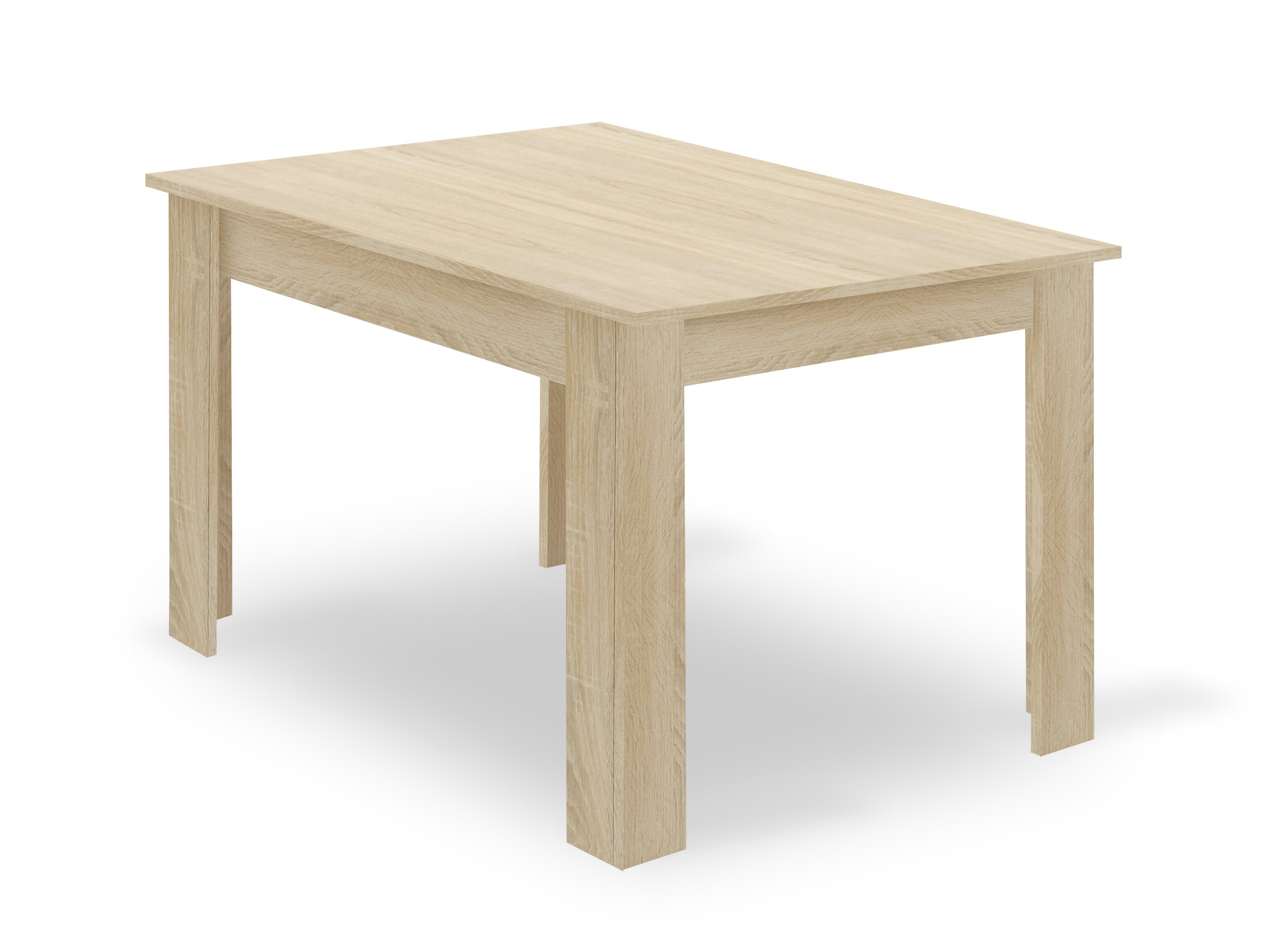 Stalo ir 4 kėdžių komplektas , ąžuolo Sonoma ir baltas, 120 × 80 × 75 cm 2