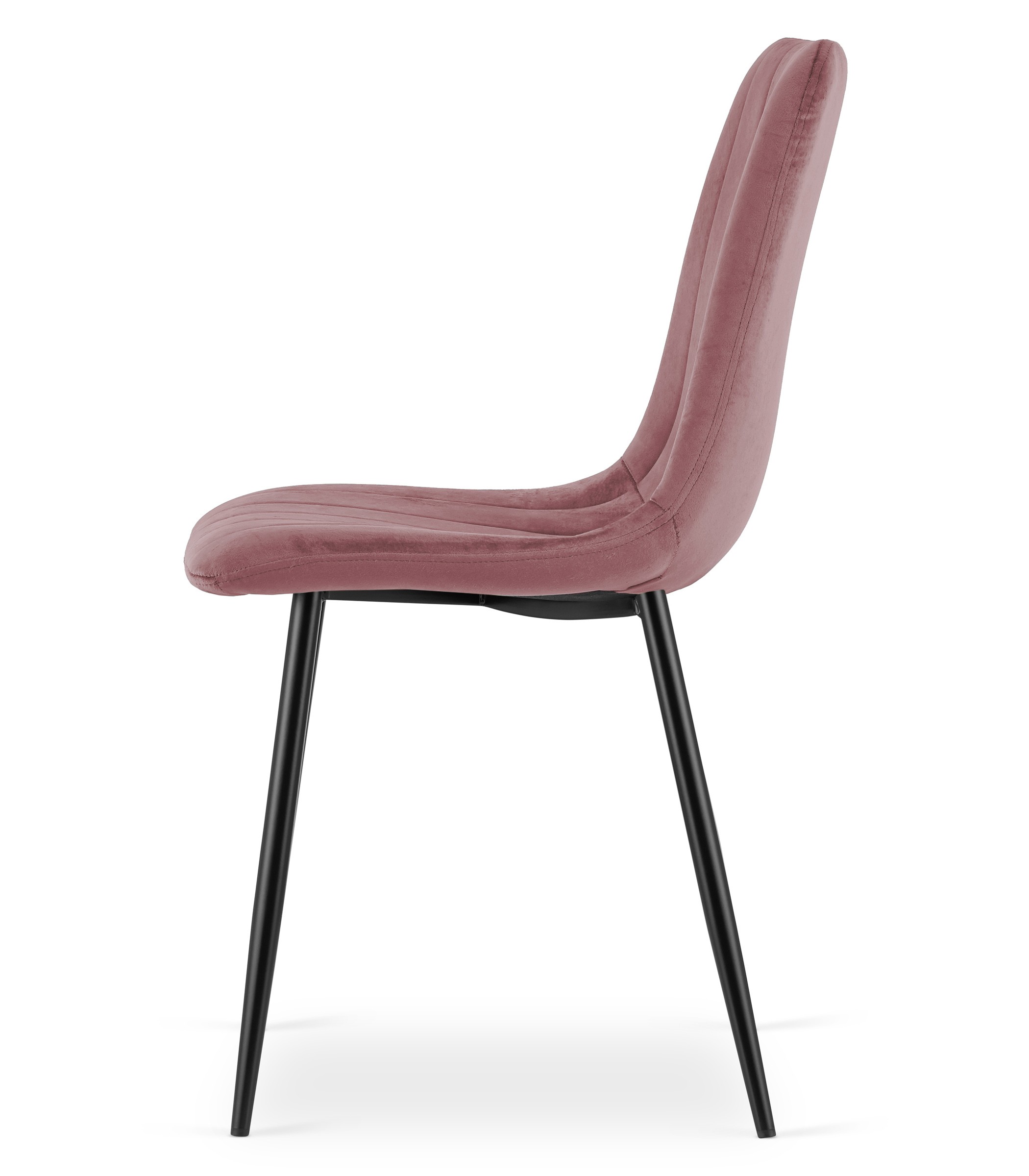 Kėdė su veliūriniu apmušalu ir metalinėmis kojomis, rožinė, 87 cm 3
