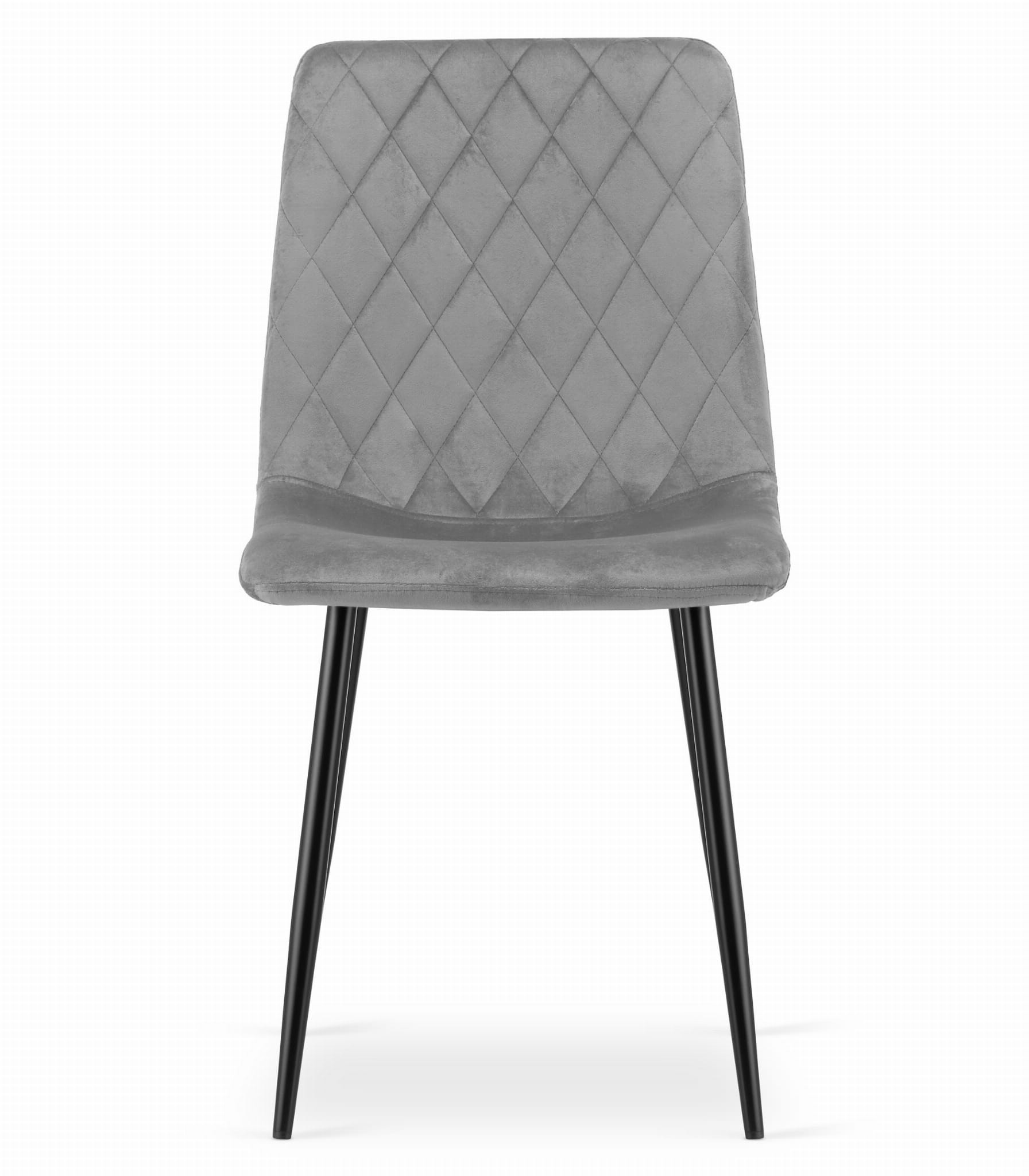 Kėdė TURIN su veliūriniu apmušalu, šviesiai pilka, 88,5 × 44,5 × 53 cm, 3 vnt. 3