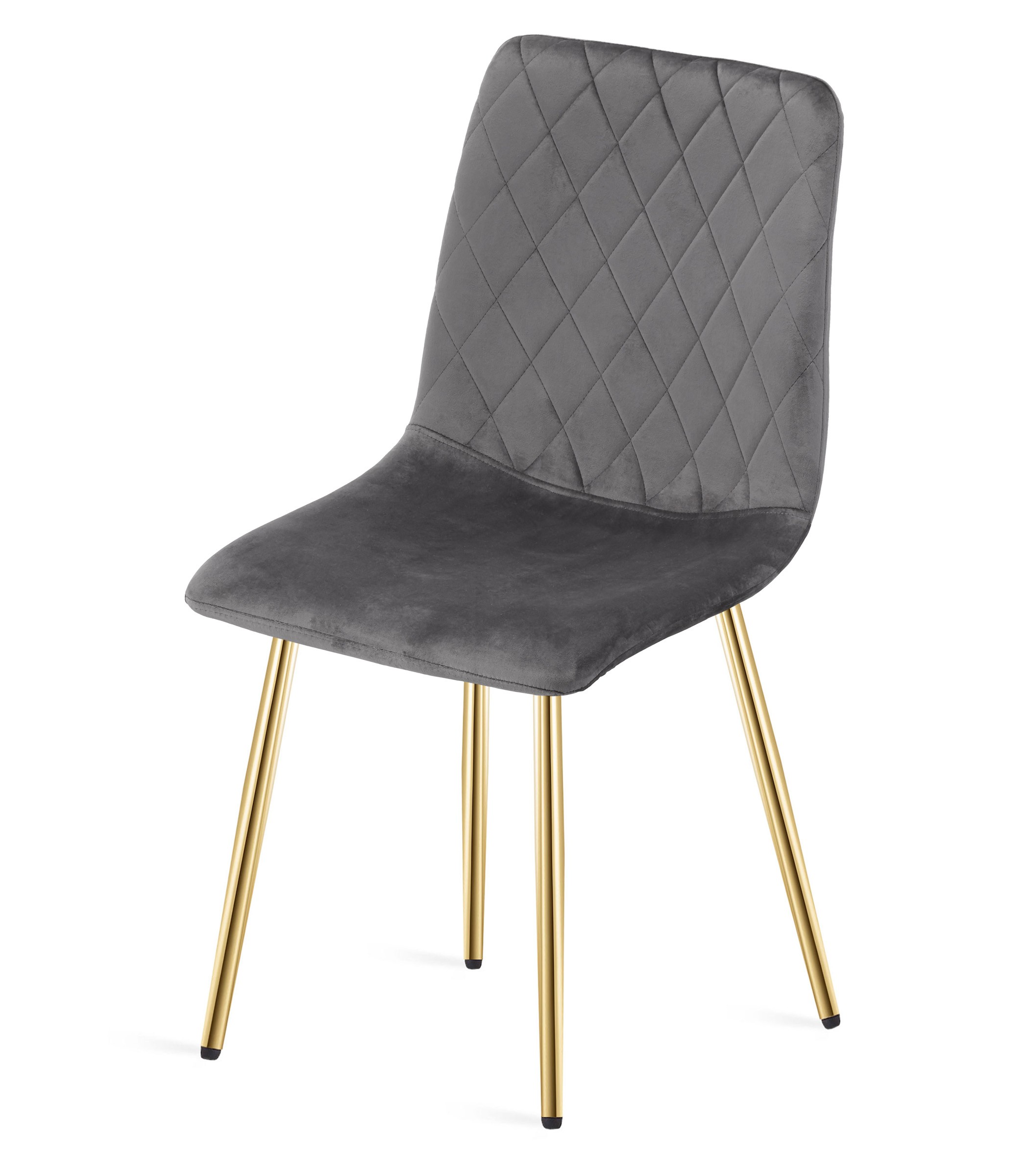 Kėdė su veliūriniu sėdimu paviršiumi ir auksinėmis metalinėmis kojomis, tamsiai pilka, 44,5 × 53 × 87,5 cm 3