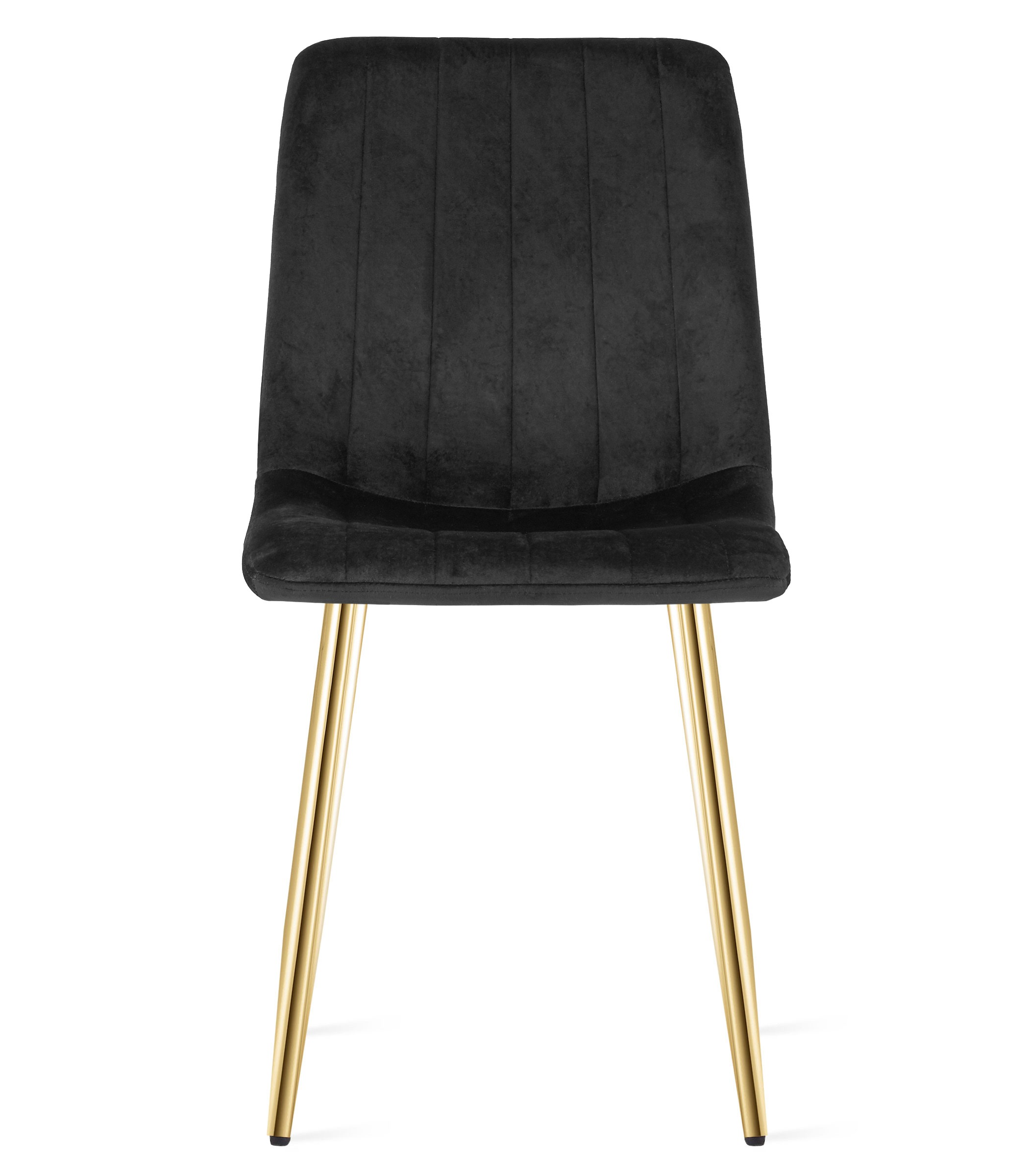 Kėdė su aksomo apmušalu ir auksinėmis metalinėmis kojomis, juoda, 86 cm 2