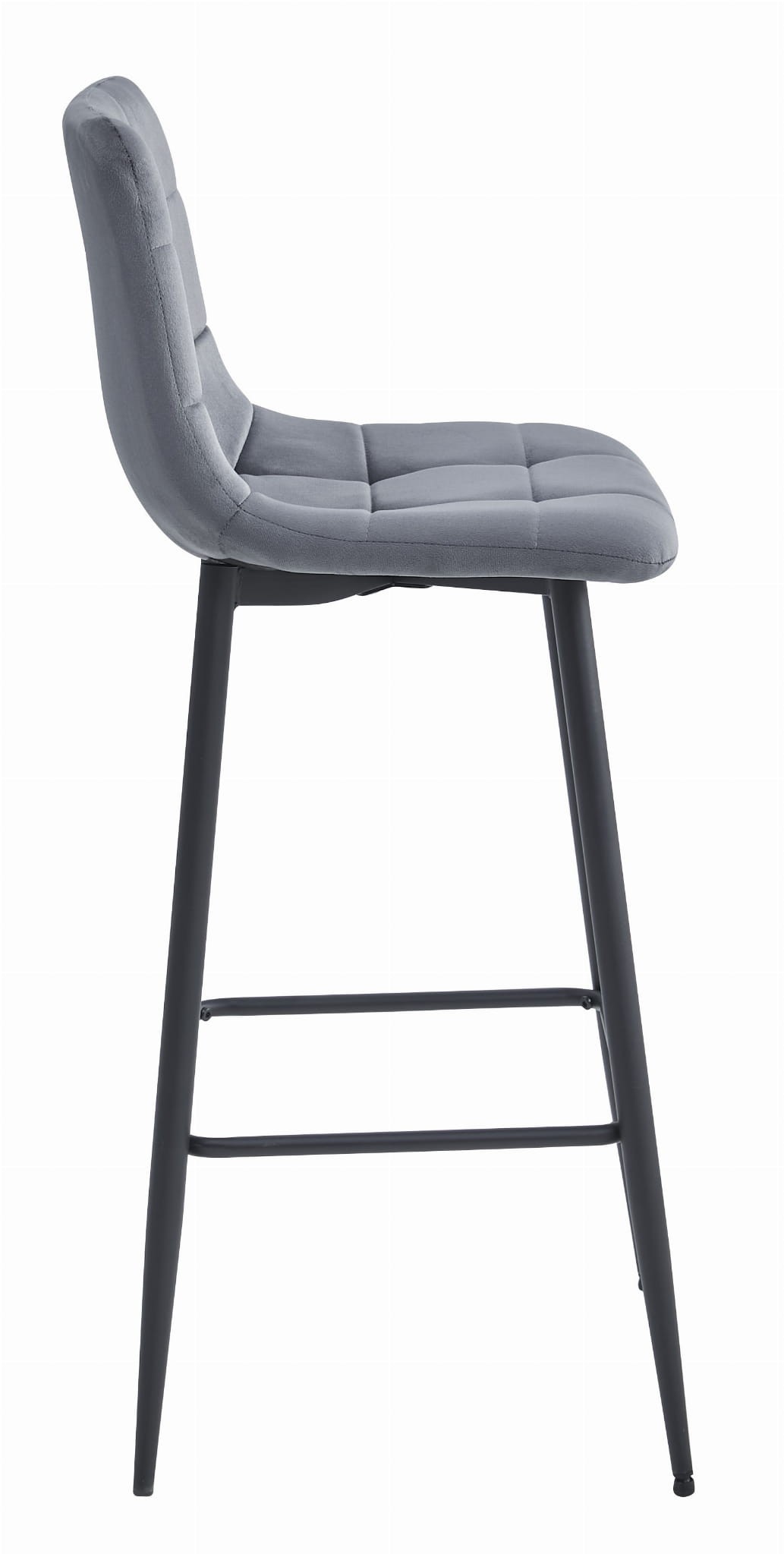 Baro kėdė su aksomine sėdyne ir plieninėmis kojomis, 104 cm, 4 vnt. 3
