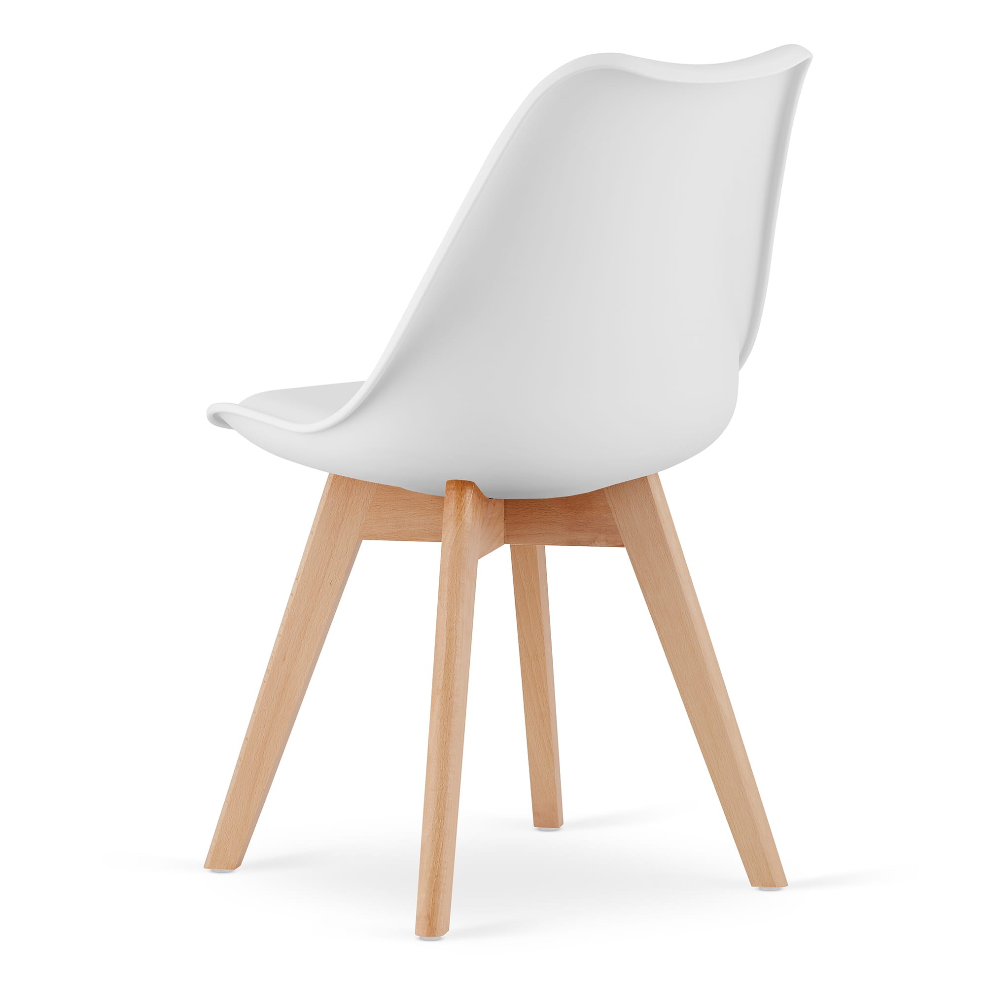Kėdė MARK su buko medienos kojomis, balta, 82 × 49 cm 3