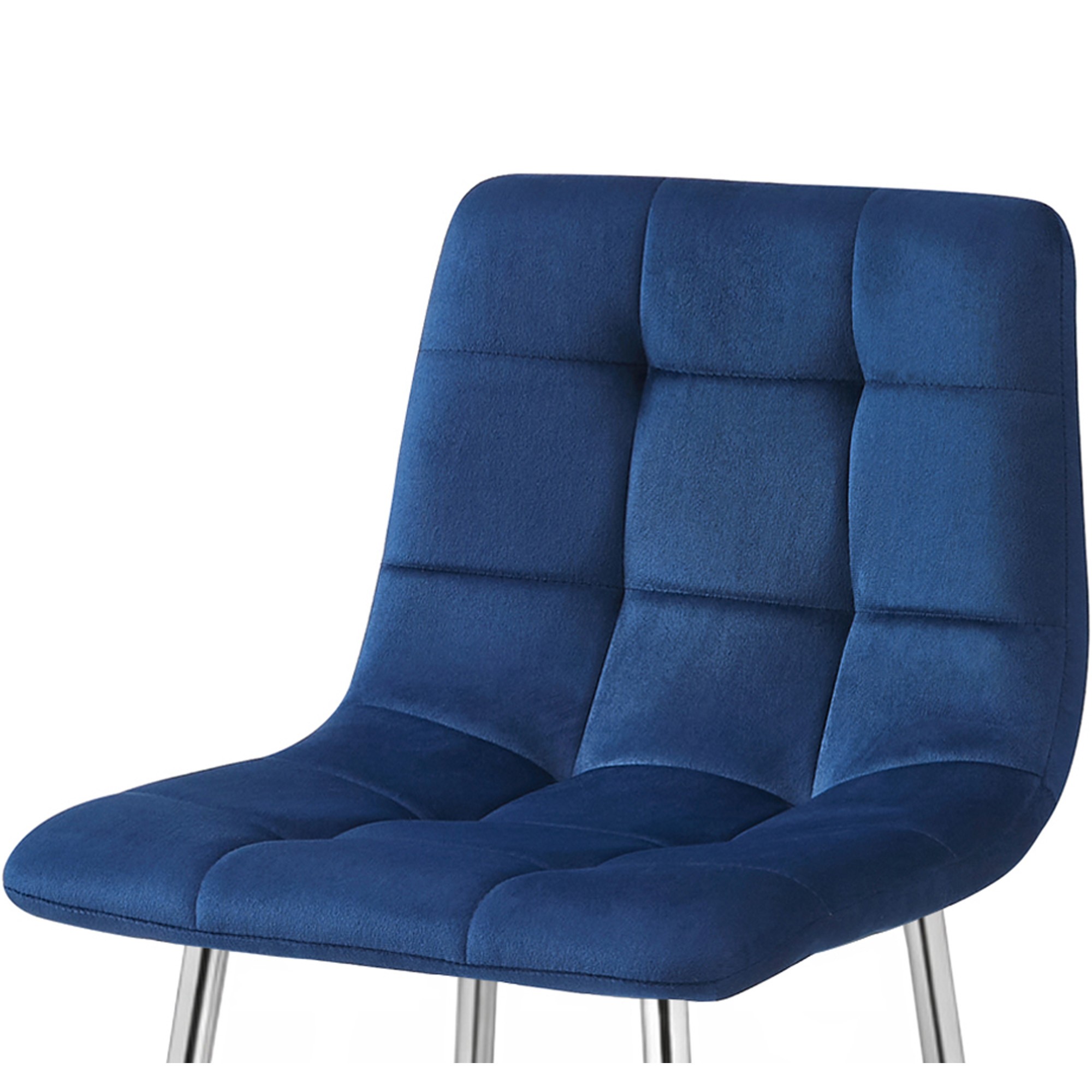 Bāra krēsls ARCETO, velūra, hromētas metāla kājas, tumši zils, 104 × 43,5 × 49 cm, 2 gab. 3