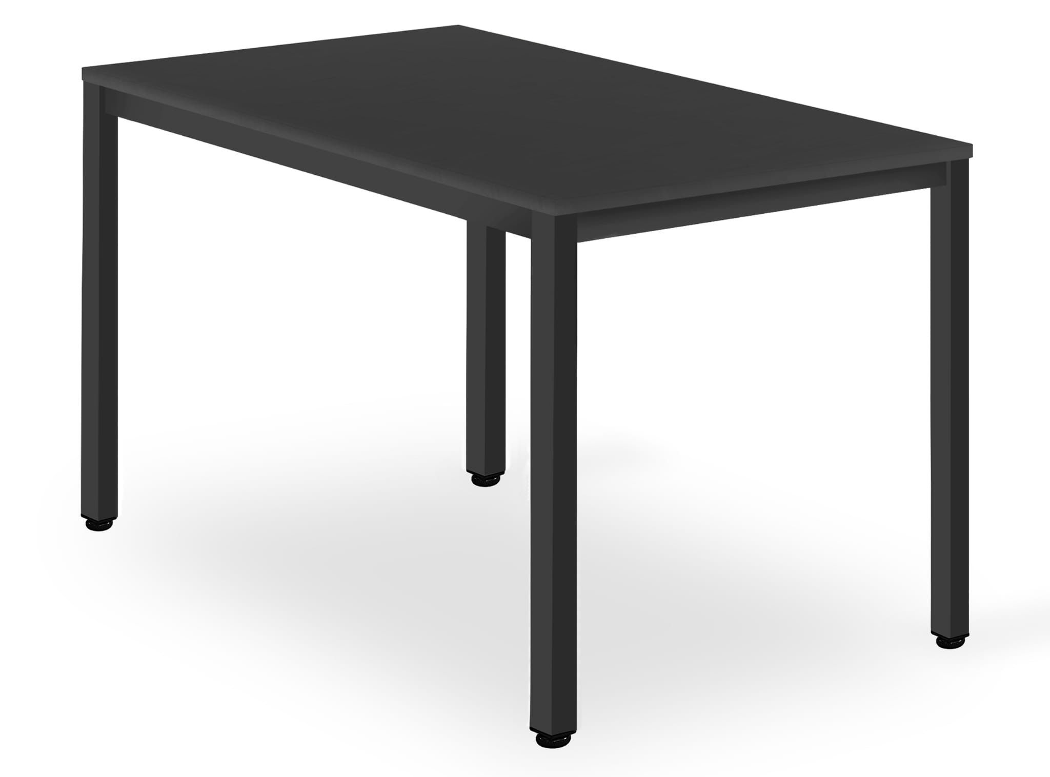 Taisnstūra galds, melns, 120 × 60