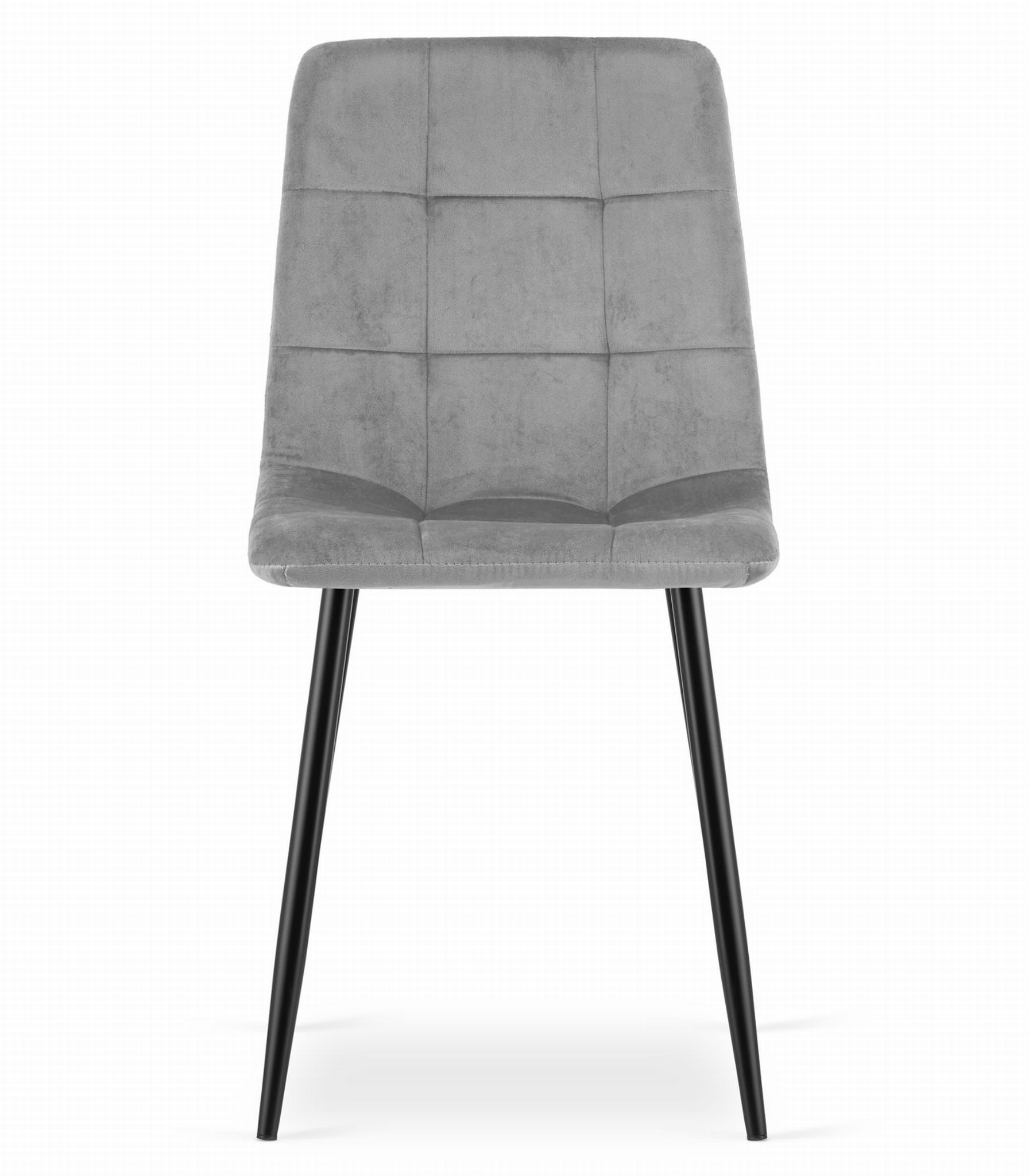 Kėdė KARA su juodomis metalinėmis kojomis, šviesiai pilka, 87 × 45 × 50,5 cm