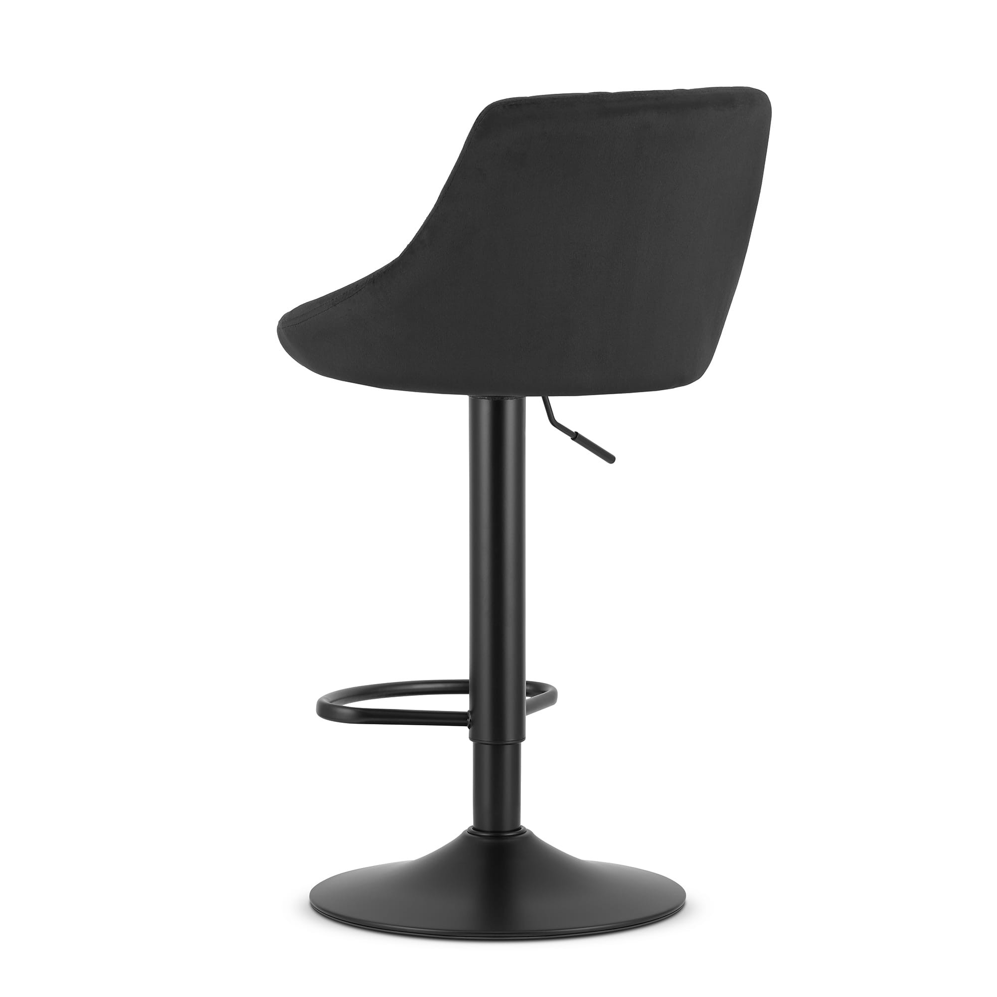 Baro kėdė reguliuojamo aukščio, besisukanti, juoda, 85–105 cm 3