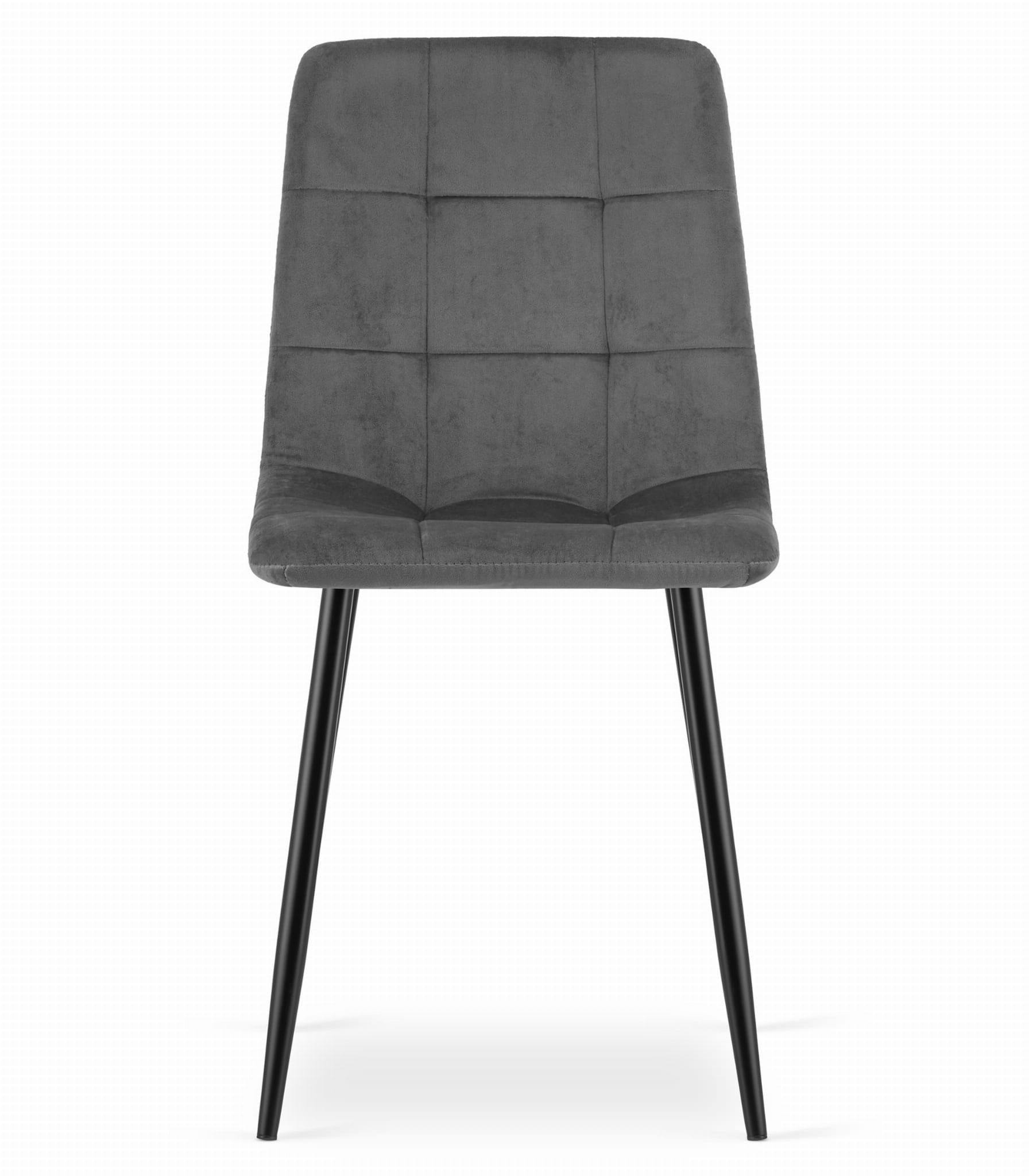 Kėdė KARA su veliūriniu sėdimu paviršiumi, tamsiai pilka, 87 × 44,5 × 50,5 cm, 2 vnt. 2