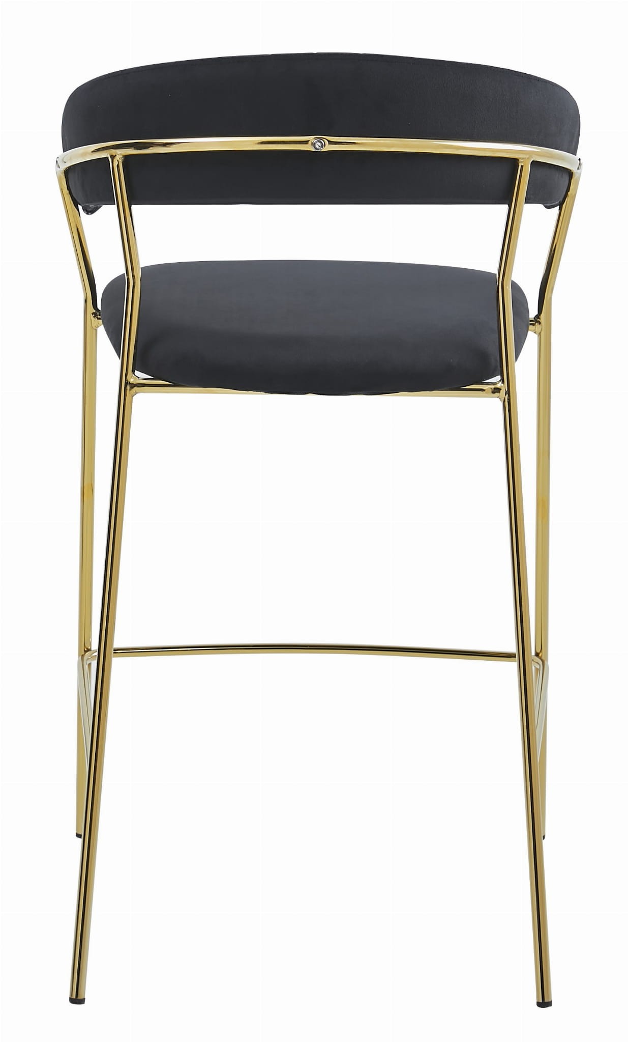 Baro kėdė BADIA, aksominė, juoda su auksinėmis kojomis, 94 cm 2