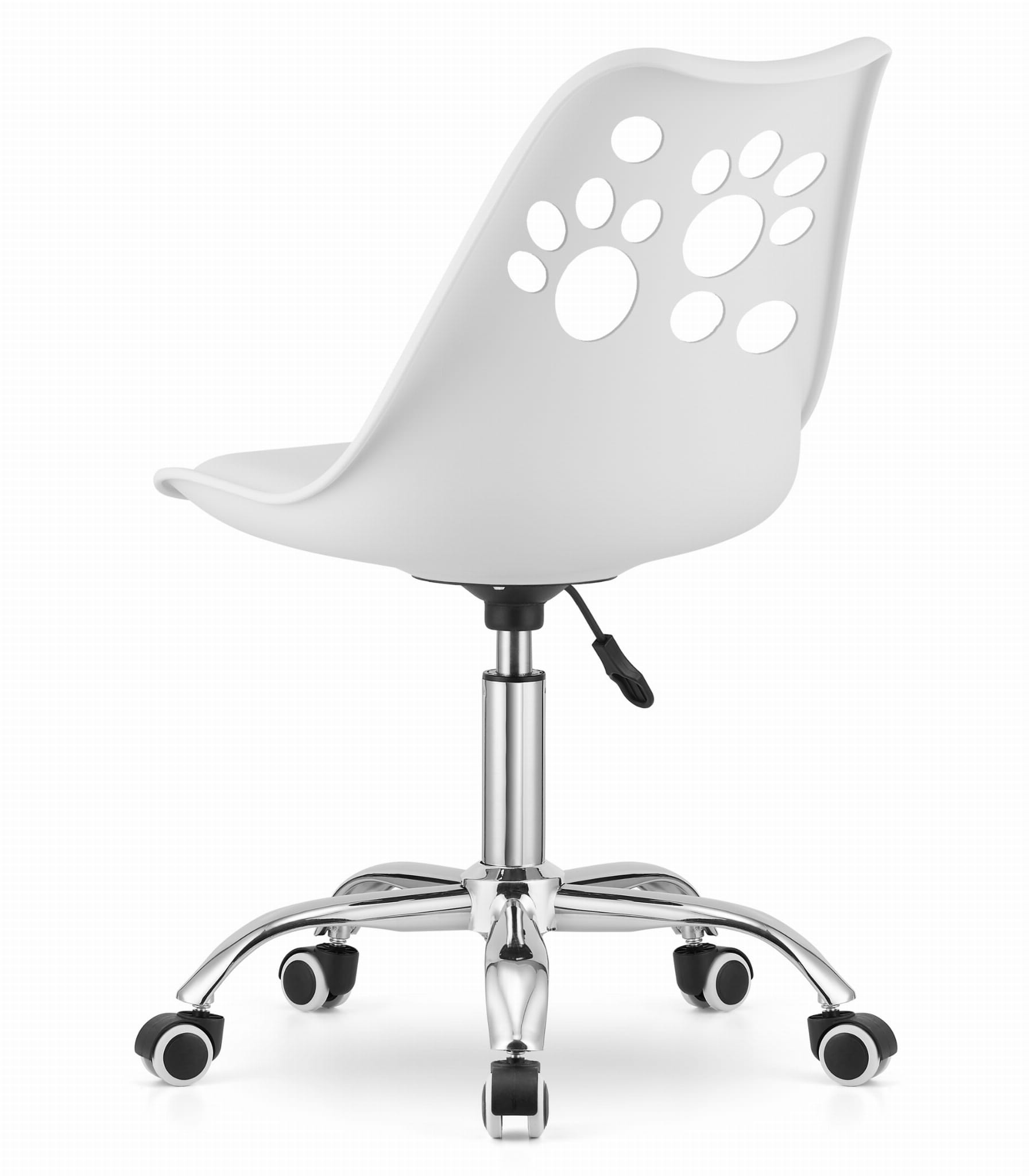 Biuro kėdė pasukama, reguliuojamo aukščio, balta, 94 cm 2