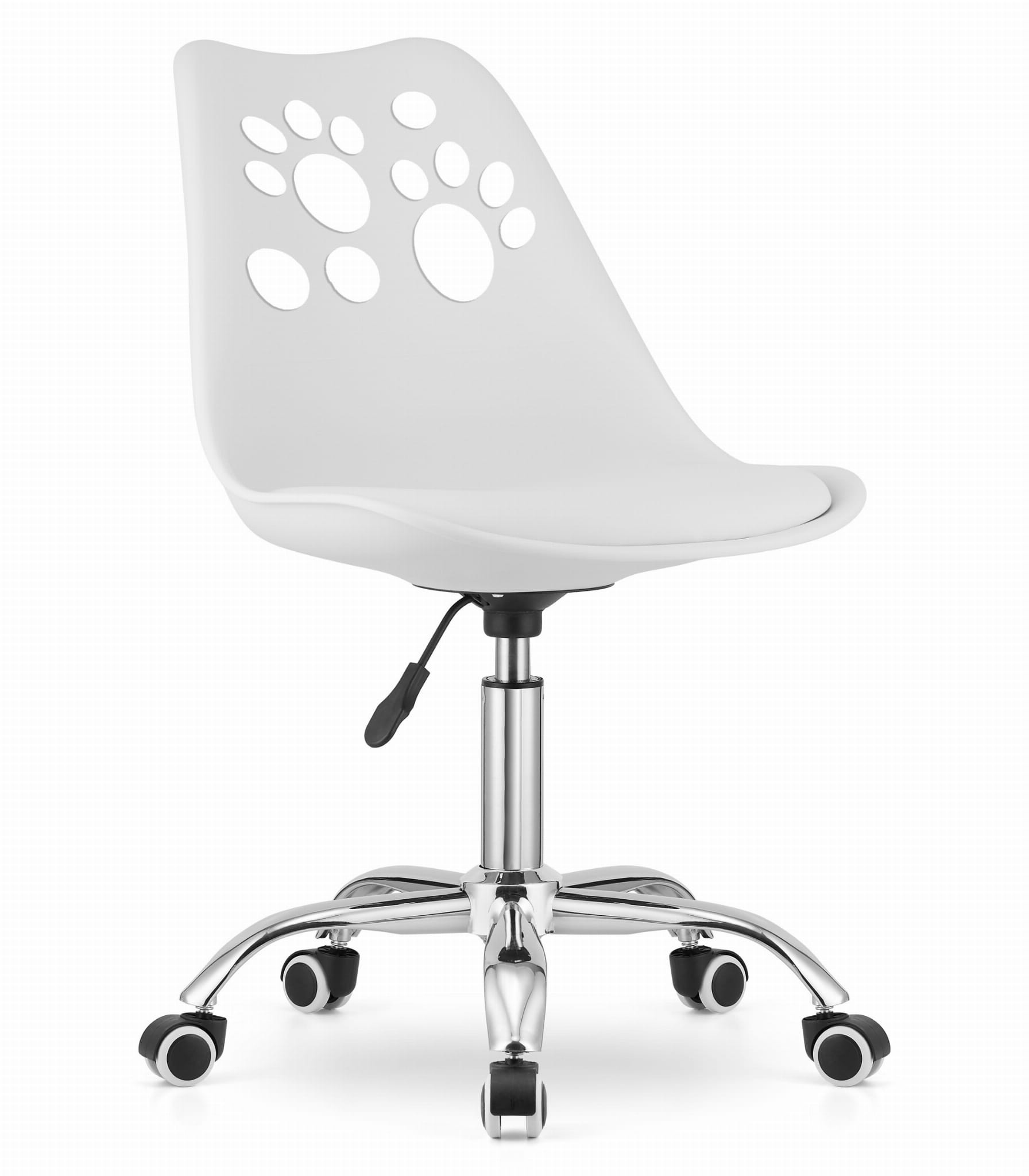 Biuro kėdė pasukama, reguliuojamo aukščio, balta, 94 cm